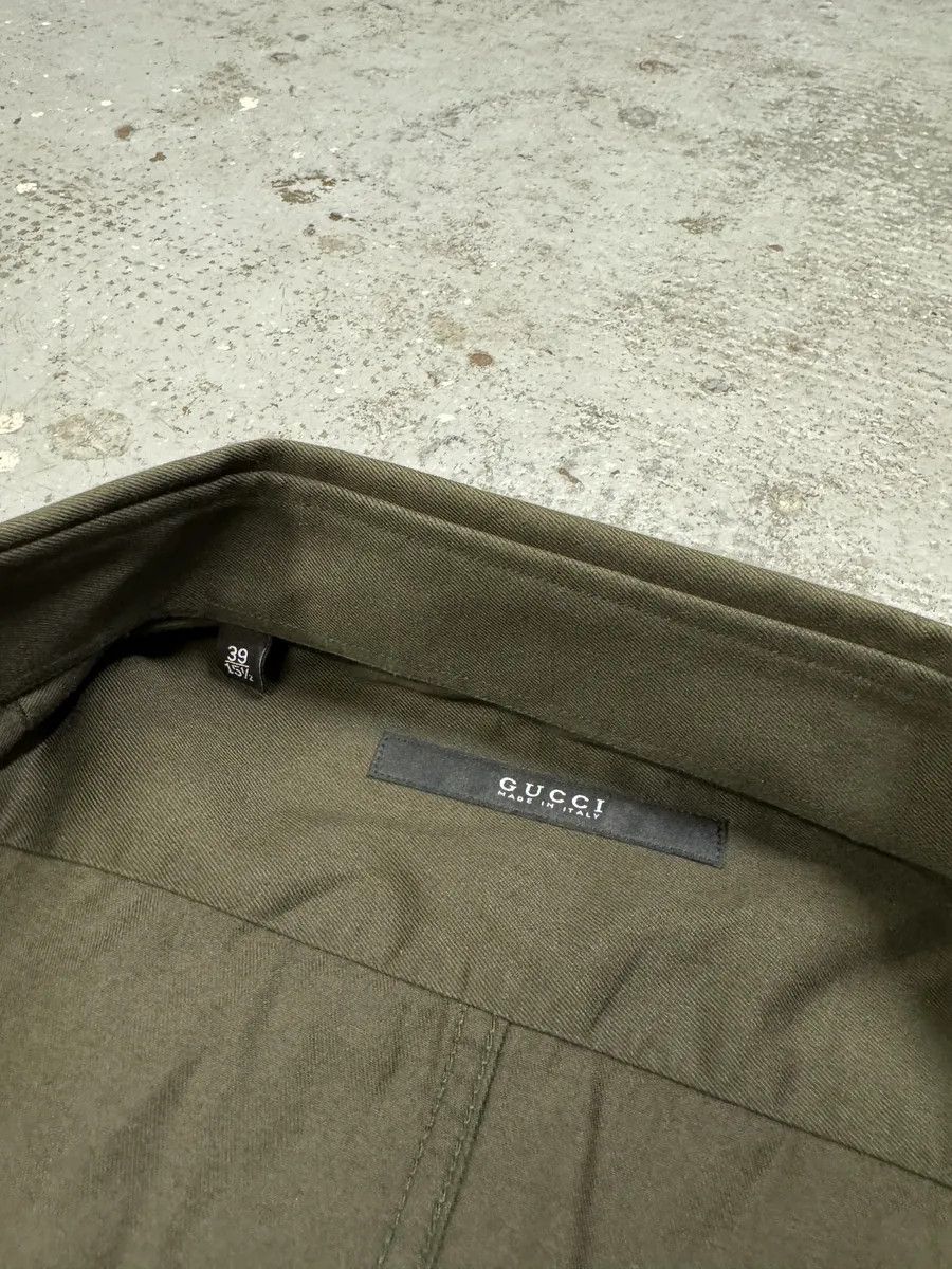 Gucci Gucci Khaki Green Military Shirt Size US M / EU 48-50 / 2 - 6 Thumbnail