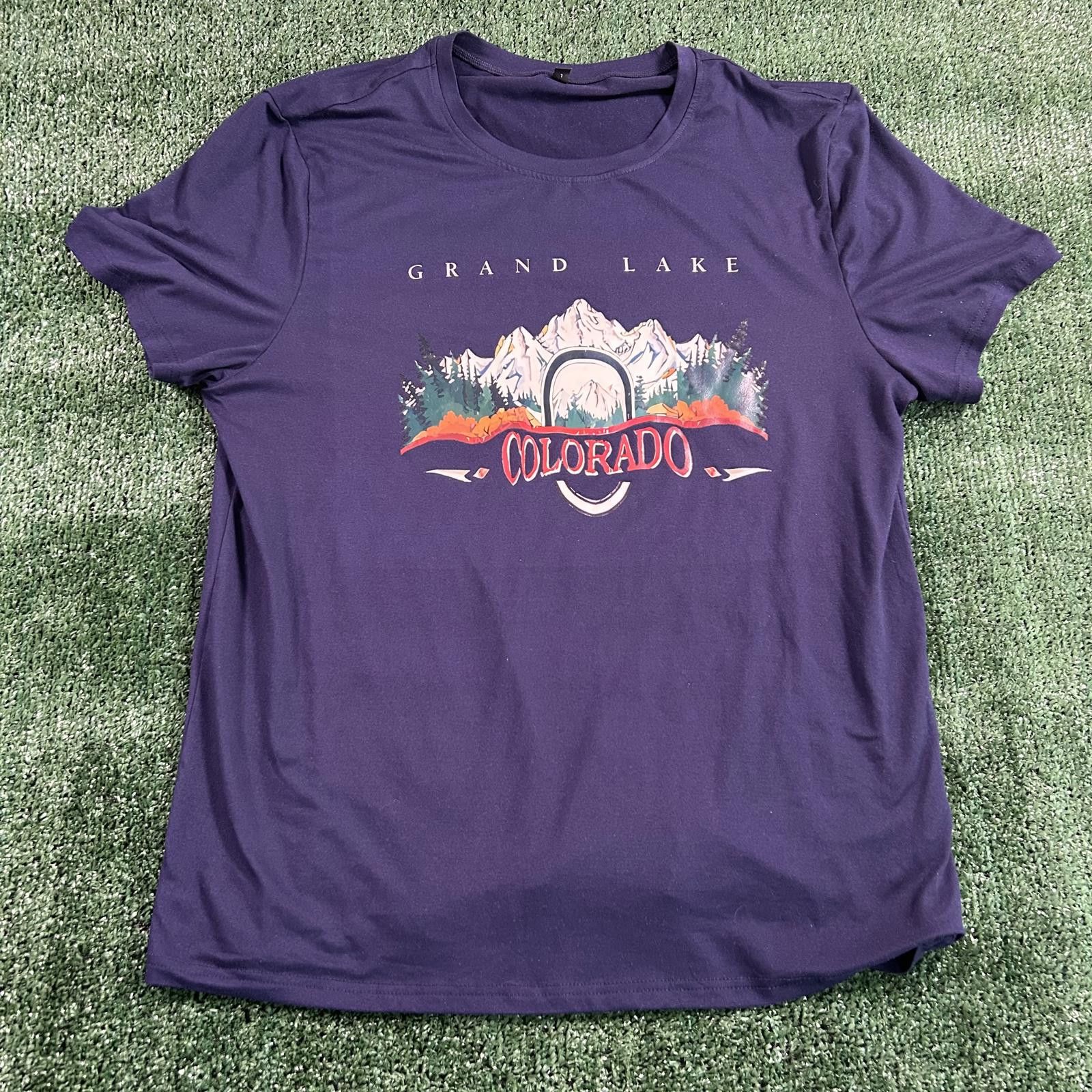 Other Blue Grand Lake Colorado Graphic T-Shirt. Size large Size US L / EU 52-54 / 3 - 1 Thumbnail