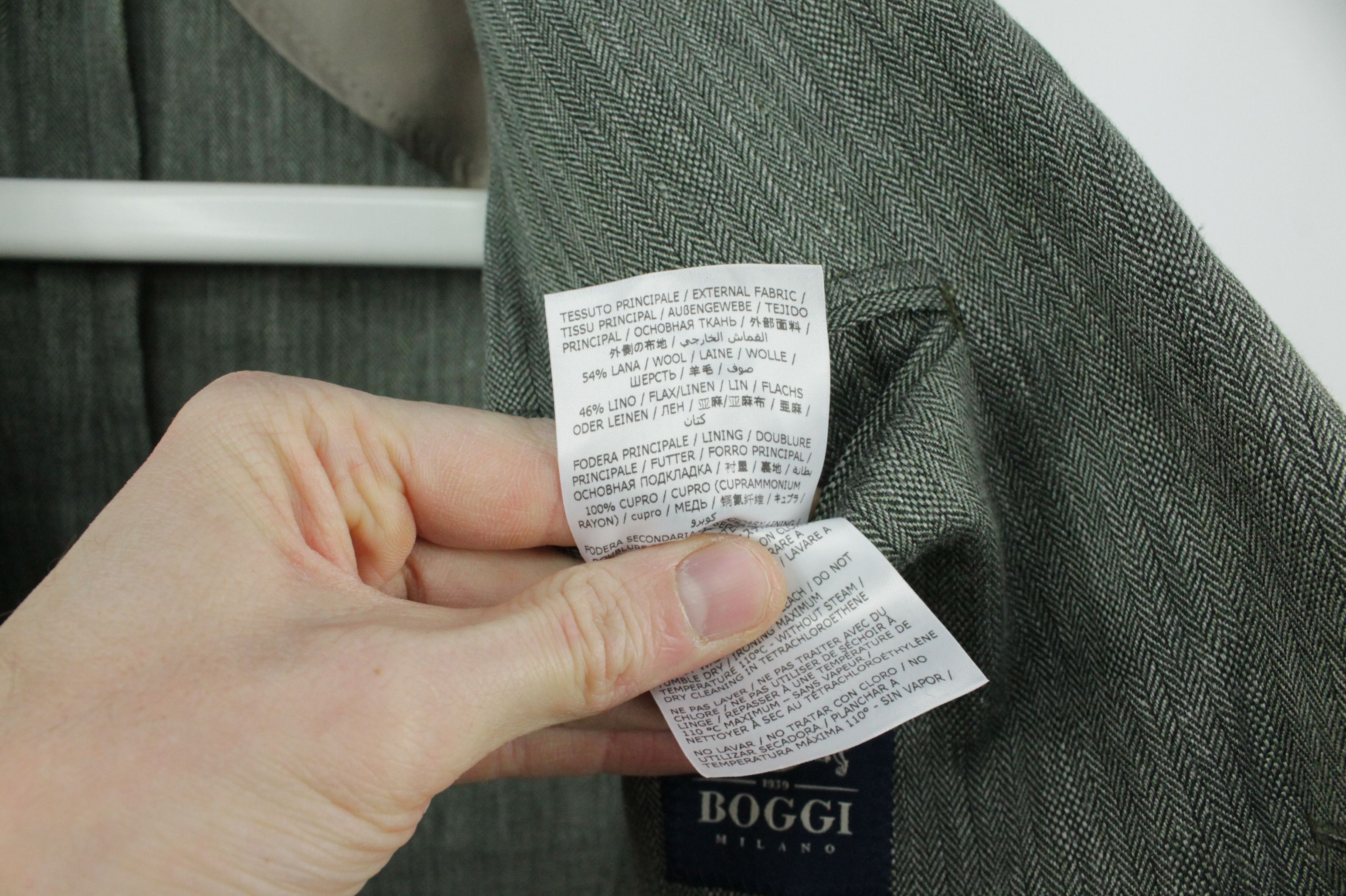 Boggi Boggi Micro Herringbone Linen Wool Sport Coat Blazer Jacket Size US M / EU 48-50 / 2 - 14 Thumbnail