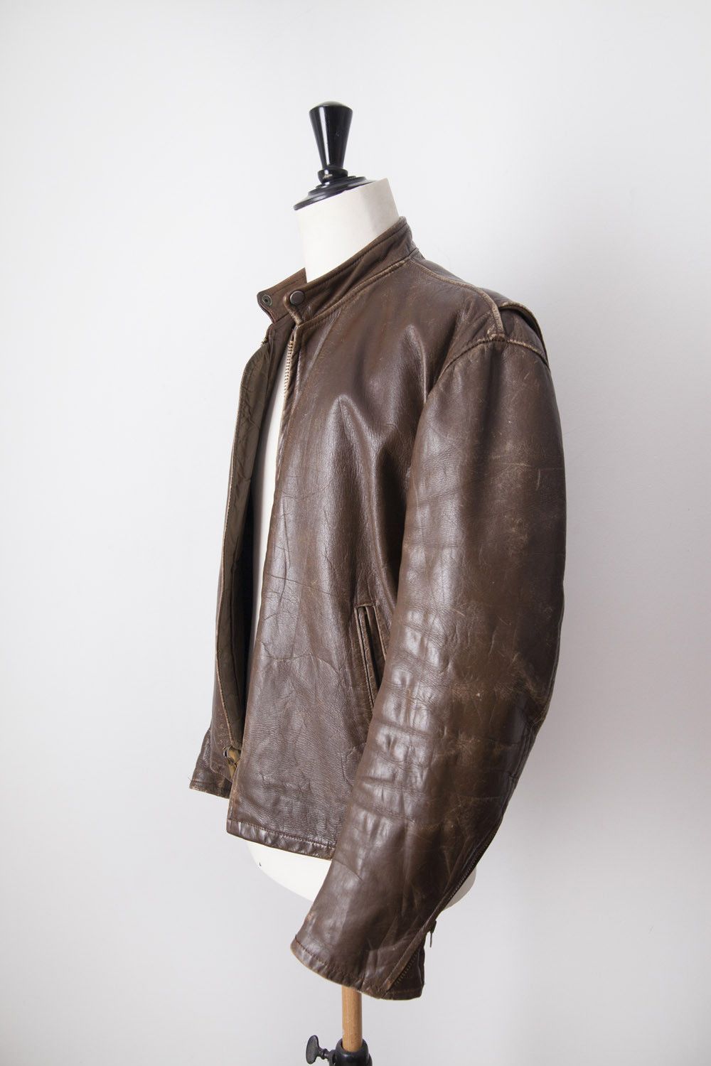 Vintage 1970's single rider leather jacket Size US L / EU 52-54 / 3 - 3 Thumbnail