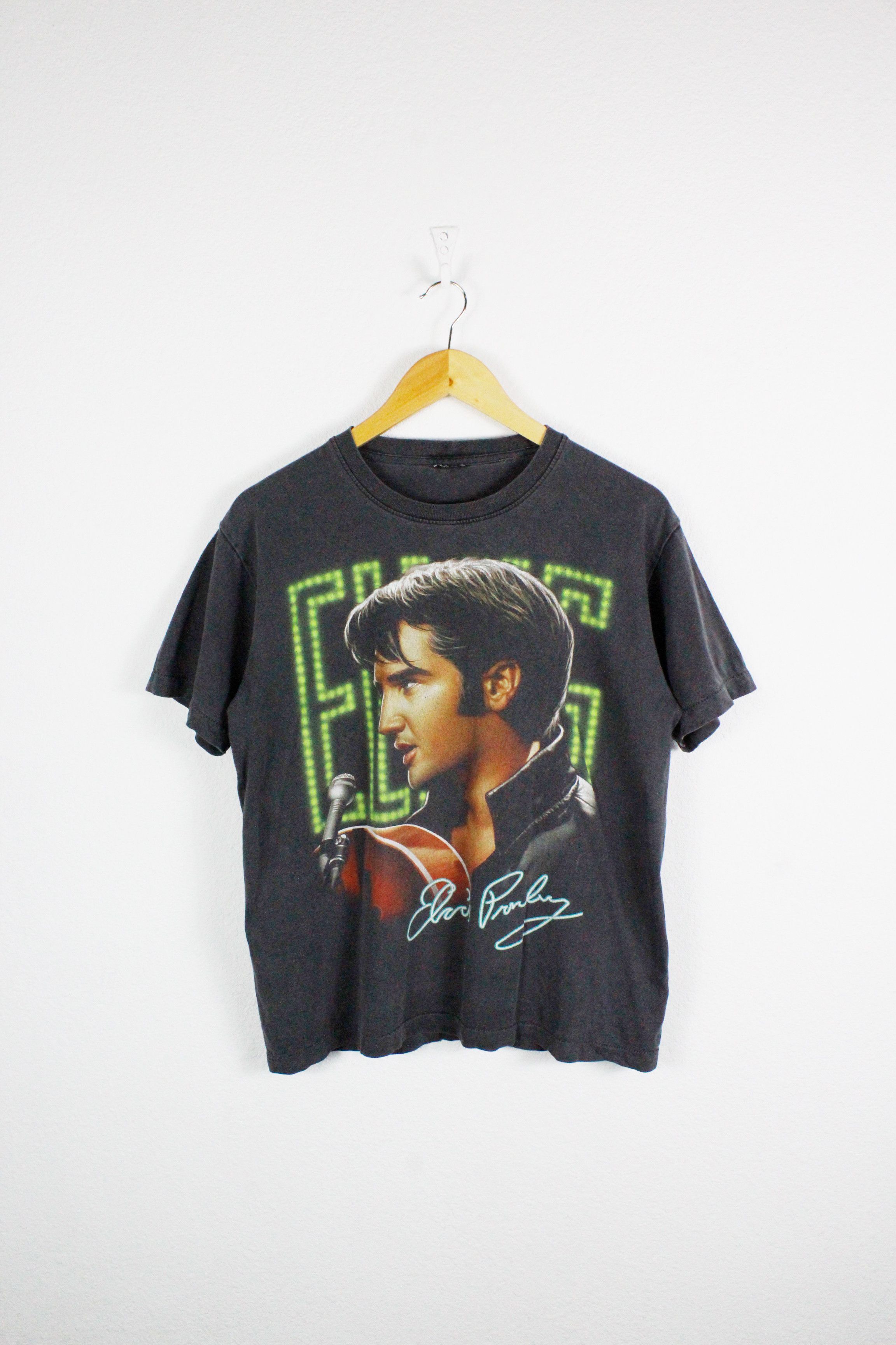 Band Tees × Vintage Vintage Elvis Presley Graphic Fade Single Stitch Tee T-shirt Size US M / EU 48-50 / 2 - 1 Thumbnail