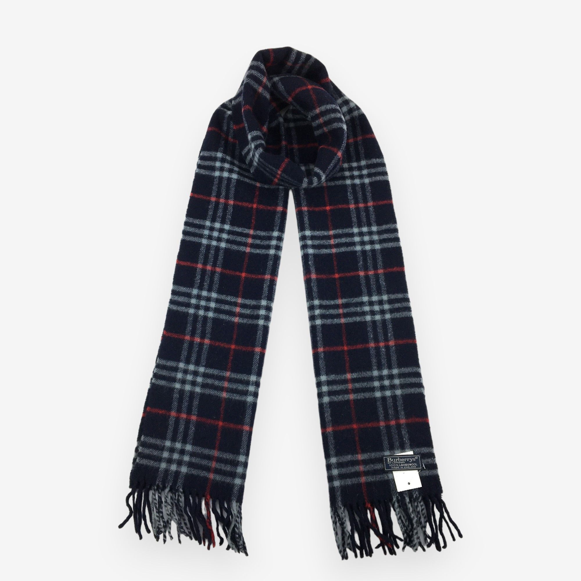 Vintage 90s Burberry Scarf Muffler Wool Cashmere Scarves - Main Image