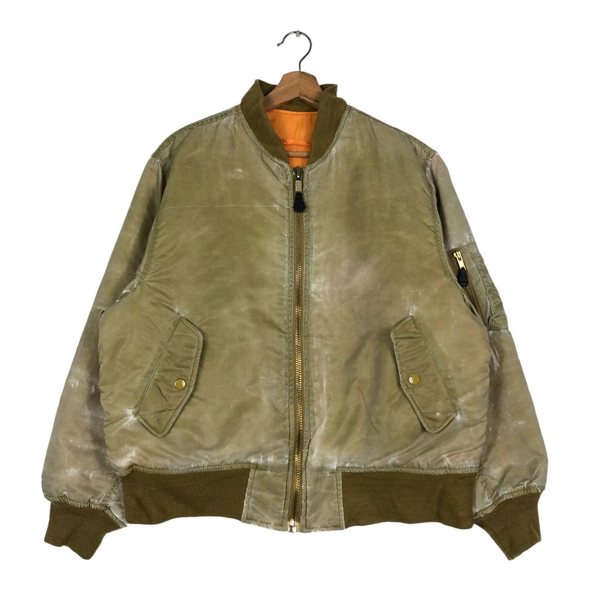 Vintage 🔥RIOT RIOT VINTAGE BOMBER JACKET MA-1 MILITARY US ARMY Size US L / EU 52-54 / 3 - 1 Thumbnail