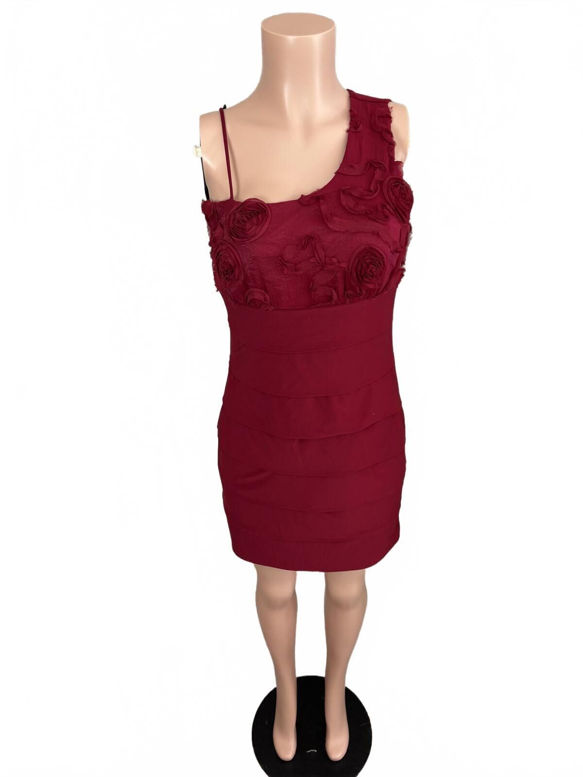 Other Enfocus Studio Y2K Rosette One-Shoulder Bodycon Dress. 10. Size L / US 10 / IT 46 - 2 Thumbnail