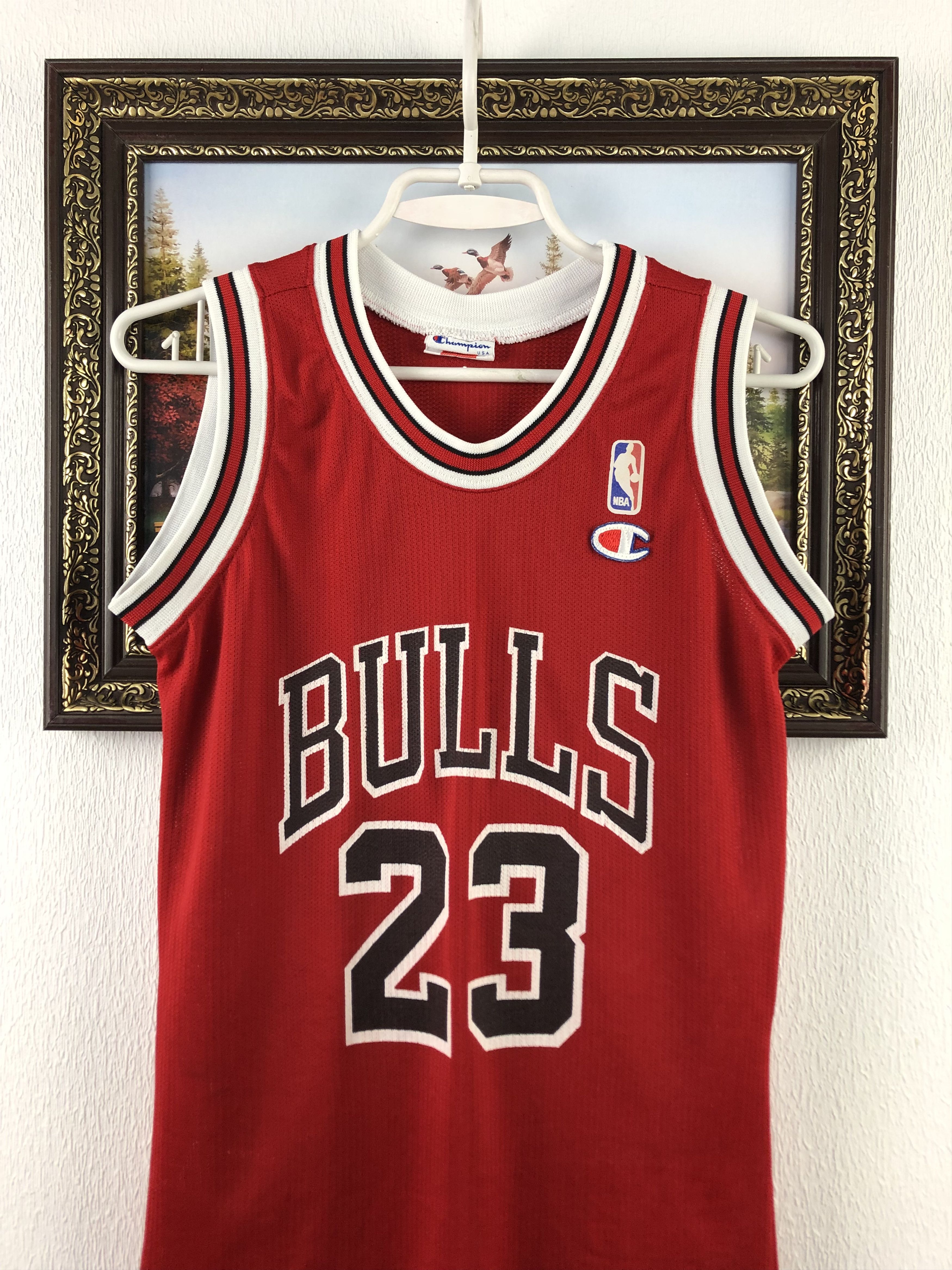 Champion Vintage Chicago Bulls Jordan Jersey Shirt Boys Kids 7-8 Size US XXS / EU 40 - 2 Thumbnail