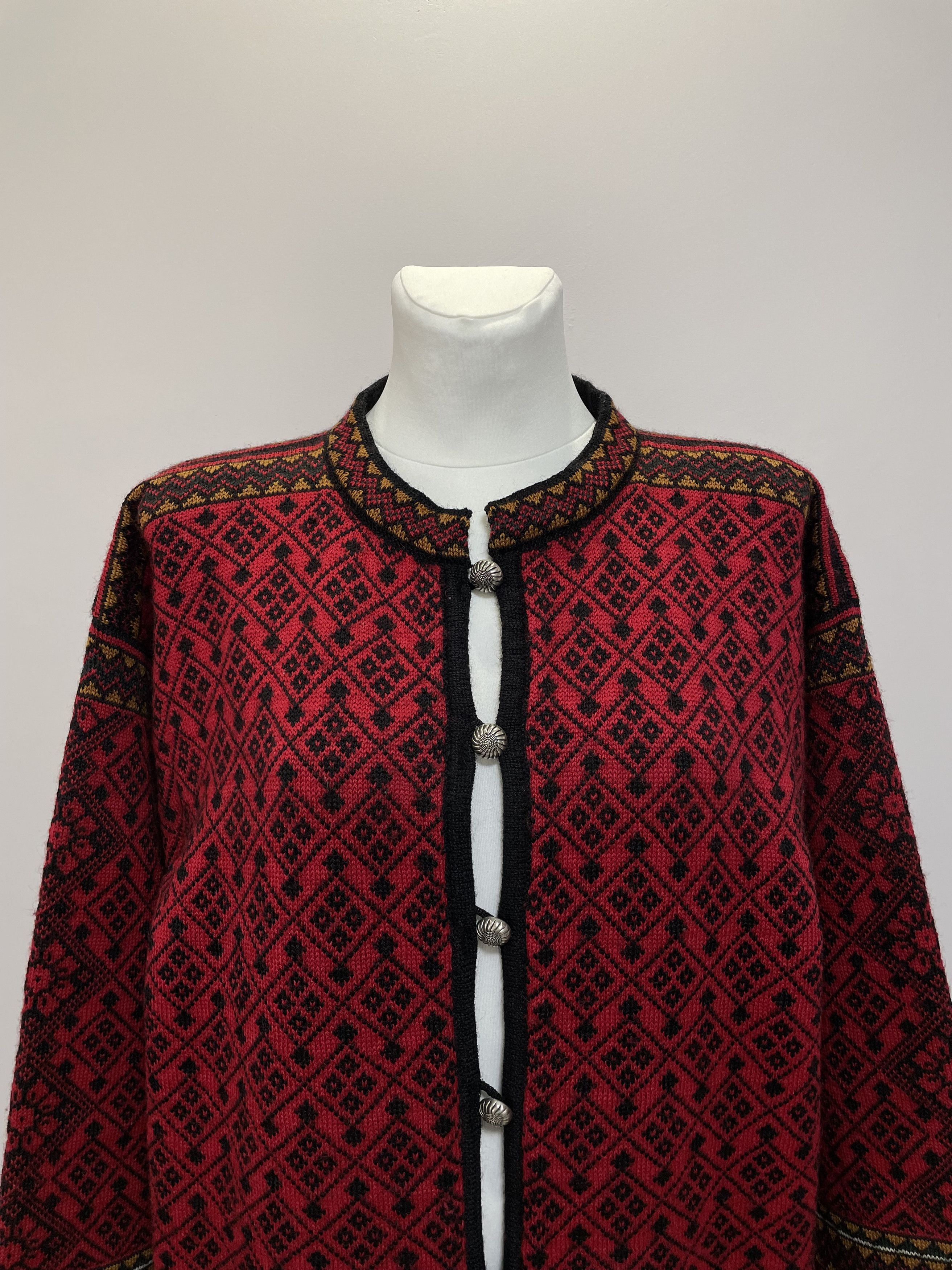 Dale Of Norway DALE OF NORWAY Casual Cardigan Wool Floral Sweater Button Size L / US 10 / IT 46 - 8 Thumbnail