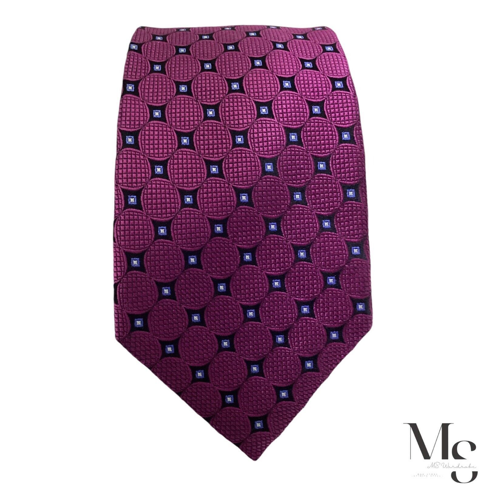 Ralph Lauren LAUREN RALPH LAUREN Purple Geometric Silk Tie W: 3.25" EX CO Size ONE SIZE - 3 Thumbnail