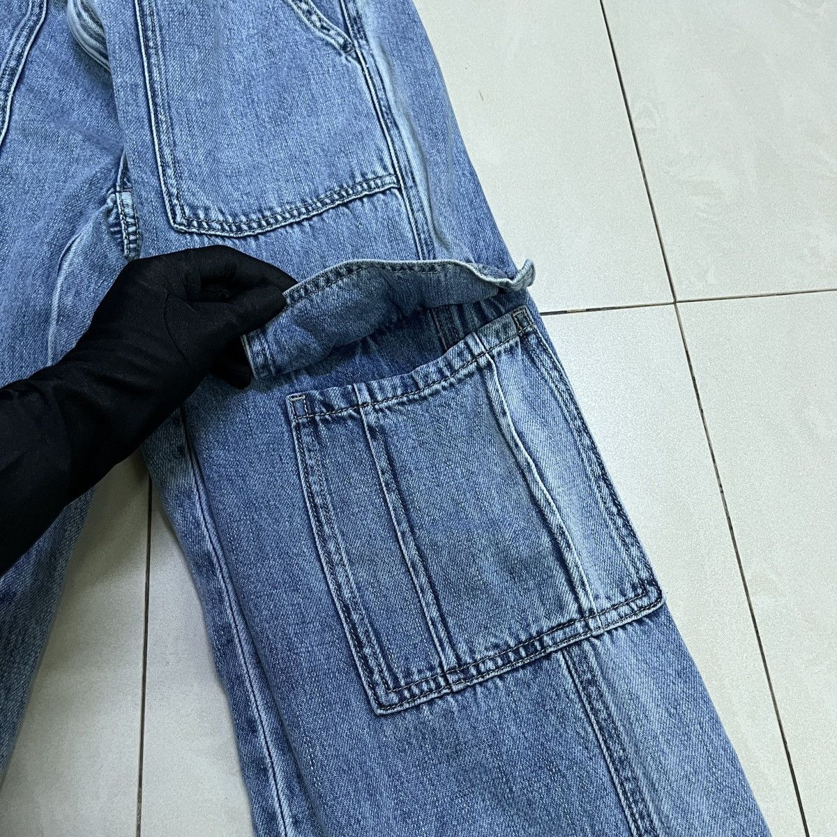 GU GU Baggy Cargo Jeans Size 28" / US 6 / IT 42 - 3 Thumbnail