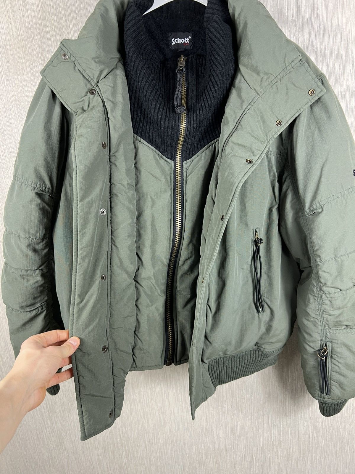 Schott Vintage Schott military kayloom padded bomber jacket double Size US XL / EU 56 / 4 - 17 Thumbnail