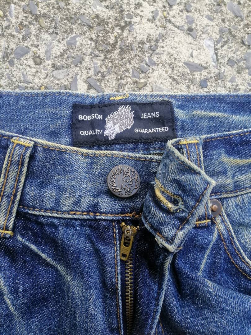 Designer Bobson Nice Design Distressed Denim Jeans Size US 33 - 7 Thumbnail