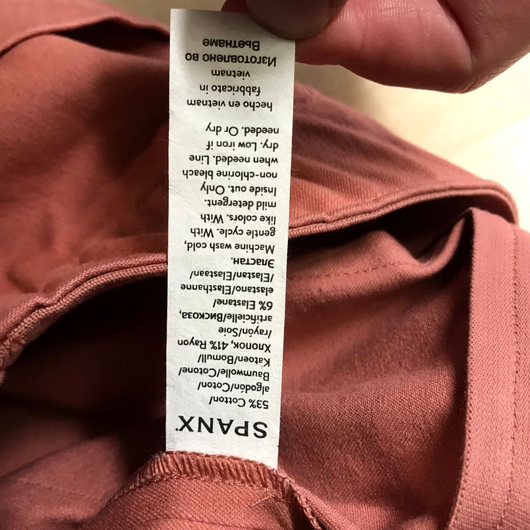 Spanx SPANX Women's Cropped Pants Rose Pink Straight Leg Elastic Waist Size S Size 28" / US 6 / IT 42 - 8 Thumbnail