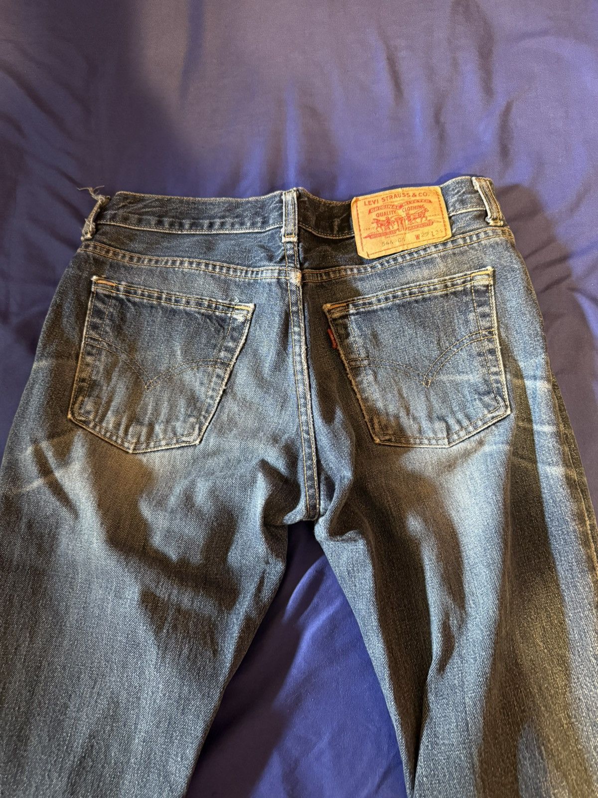 Levi's Bell bottom Levi blue jeans Size 29" - 2 Thumbnail