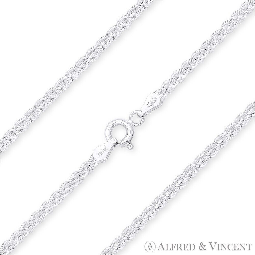 Other 1.8mm Wheat Spiga Chain Necklace in 925 Sterling Silver Size ONE SIZE - 1 Thumbnail