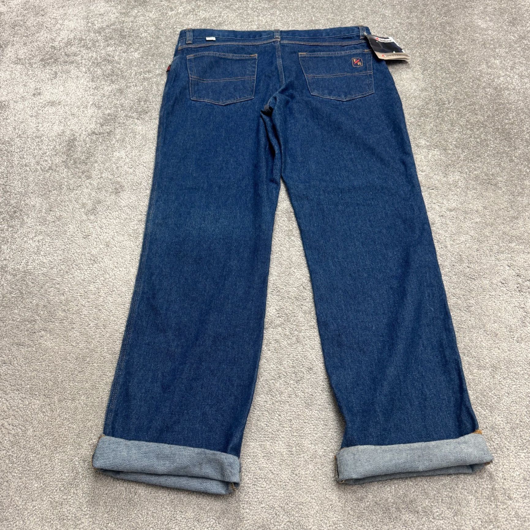 Vintage Riverside Jeans Mens 38x34 Denim Flame-Resistant 5-Pocket Regular Straight Blue NWT USA Logo Size US 38 / EU 54 - 2 Thumbnail