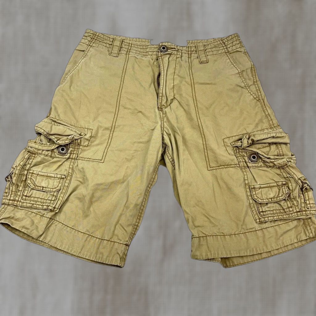 Vintage Aéropostale Cargo Shorts Men 30 Tan Brown Khaki Vintage VTG Y2K Preppy Dad Adult Cargo Shorts Mens 30 Beige Cotton Canvas Size US 30 / EU 46 - 1 Thumbnail