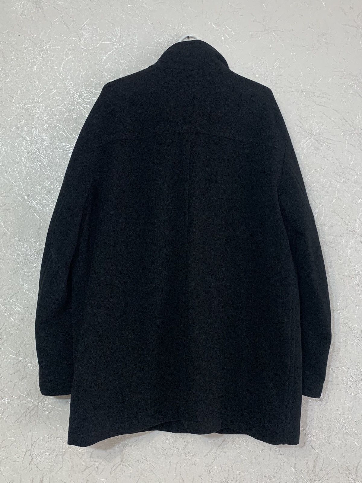 Hugo Boss × Vintage Vintage Hugo Boss Men’s Black Cashmere & Wool Black Coat Size US XL / EU 56 / 4 - 4 Thumbnail