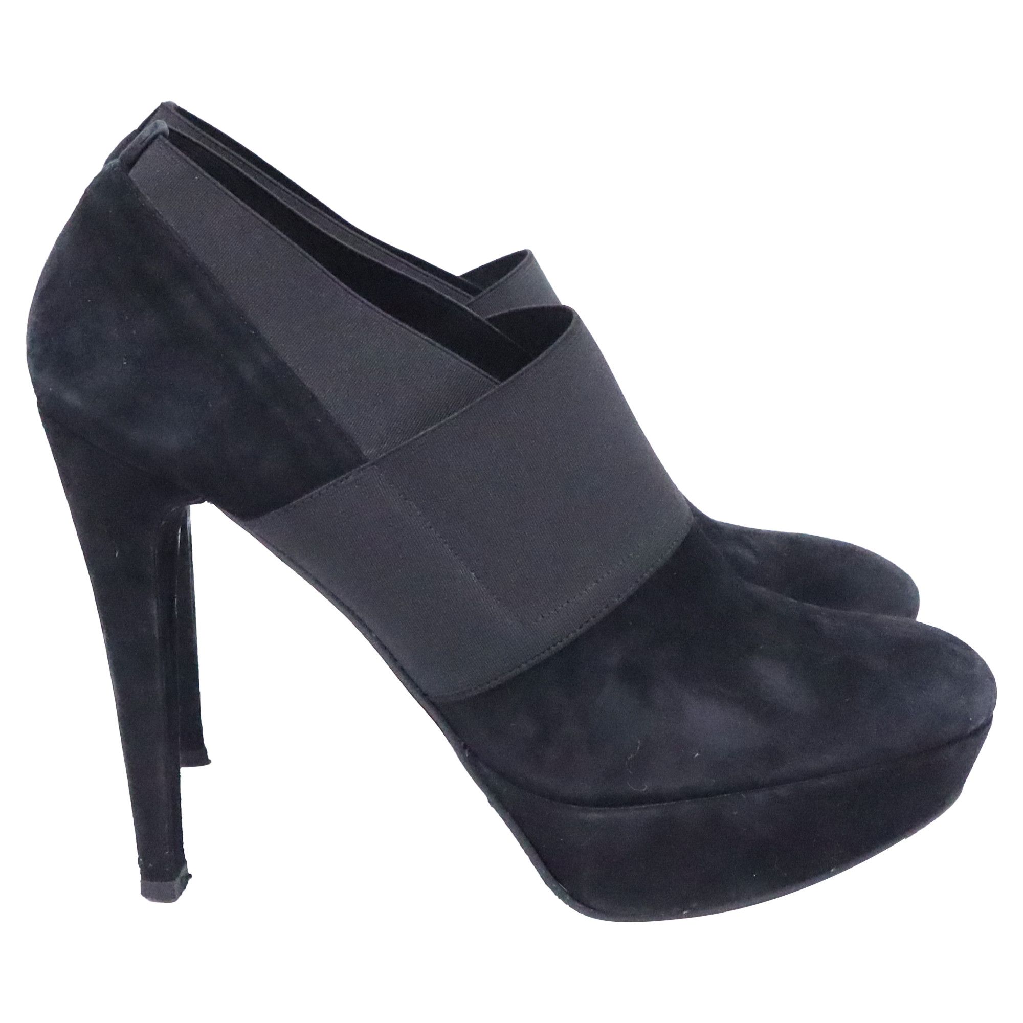 Stuart Weitzman Stuart Weitzman Kilgore Elastic Strap Platform Ankle Boots Size US 10 / IT 40 - 1 Thumbnail
