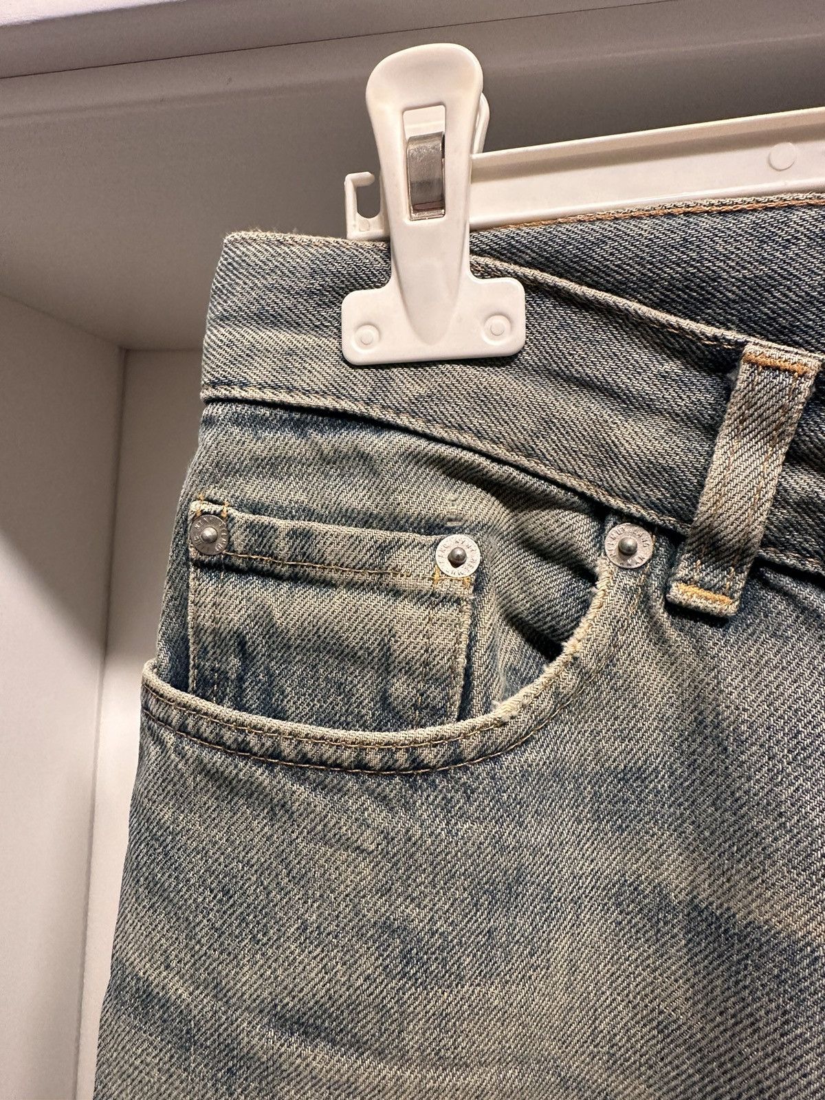 Helmut Lang Early 00s Vintage Stained Denim Jeans Archive Size US 30 / EU 46 - 5 Thumbnail