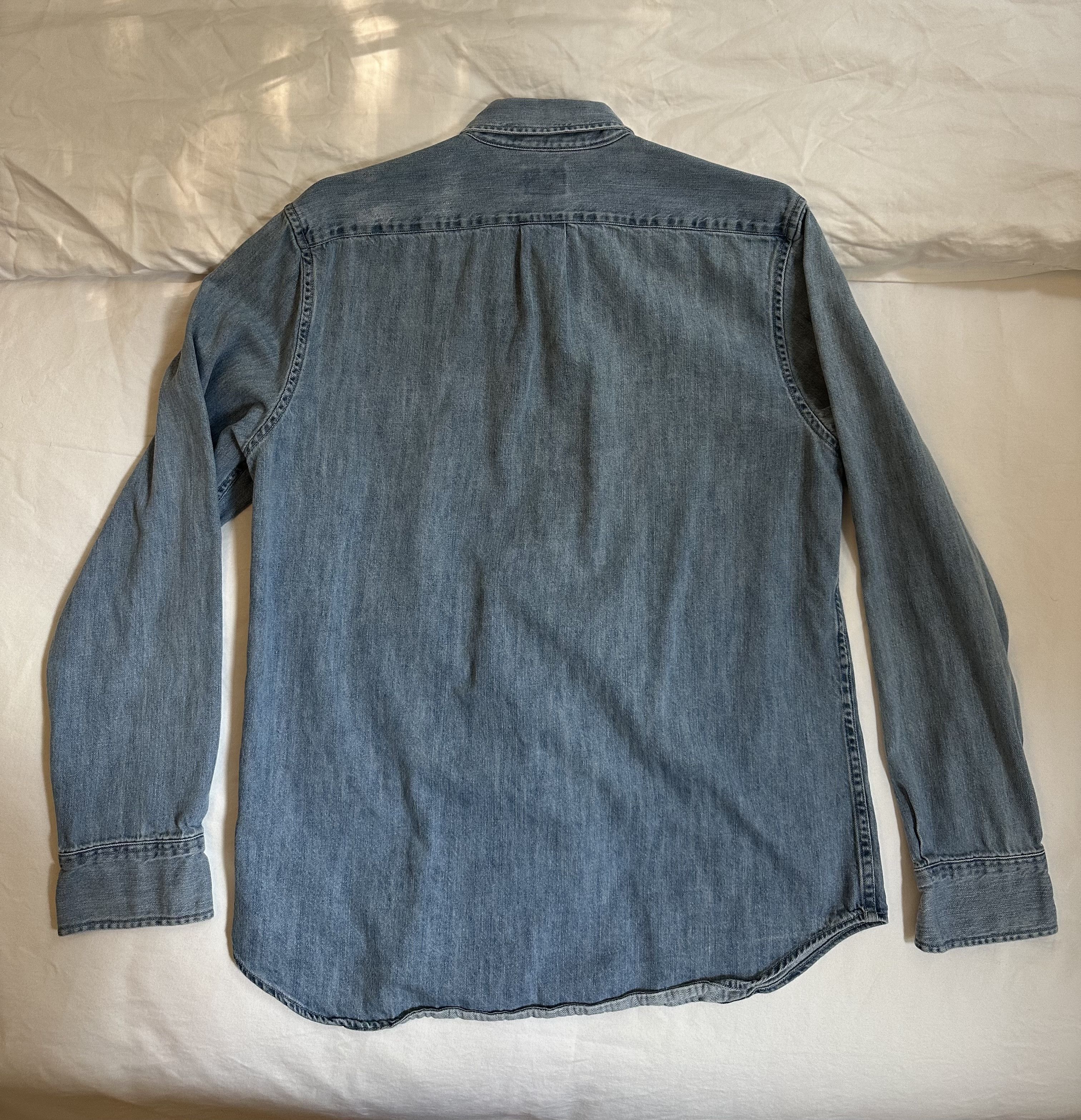 J.Crew Cotton blue denim button down Size US M / EU 48-50 / 2 - 2 Thumbnail