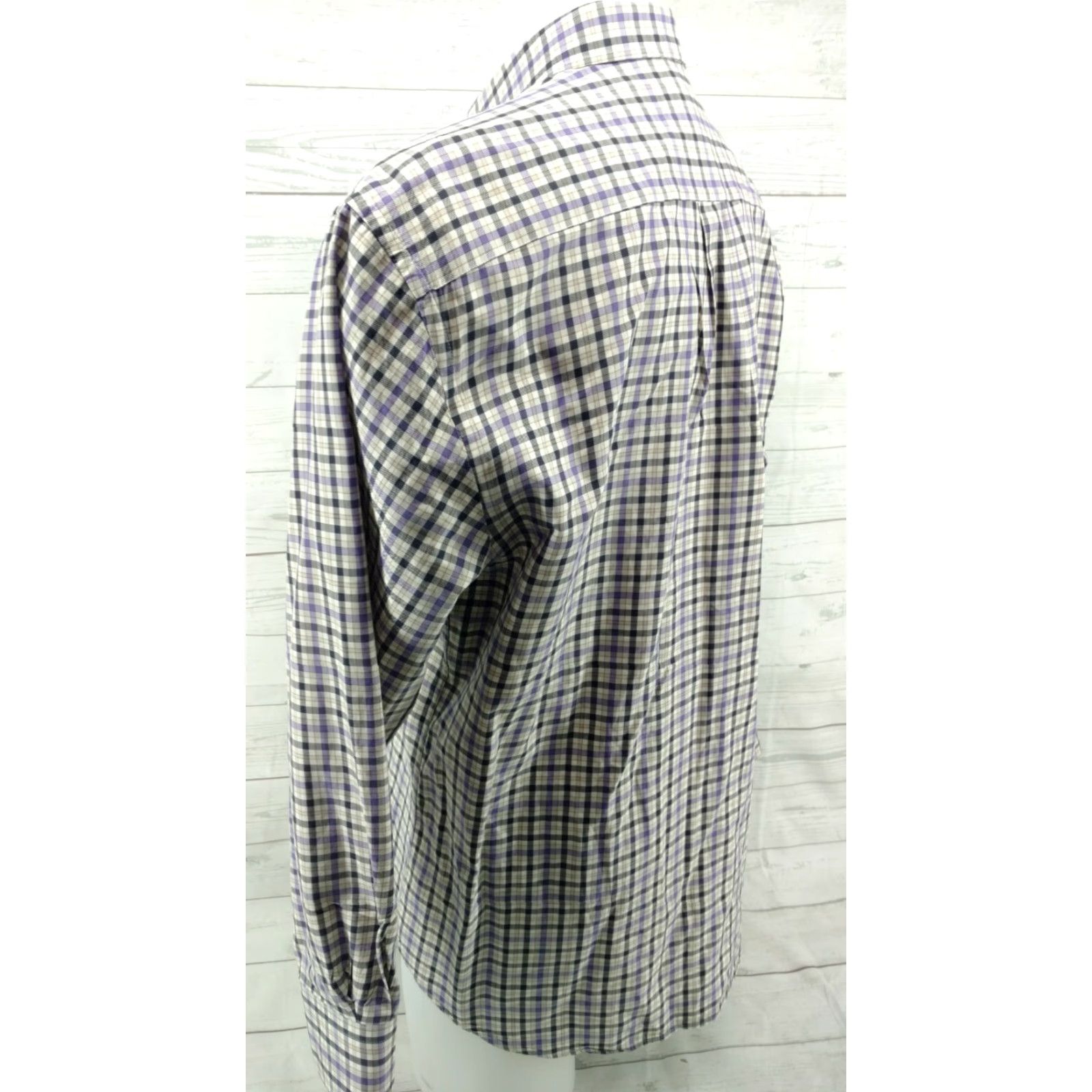 Peter Millar Peter Millar Mens Purple Plaid Button Front Long Sleeve Casual Shirt Large Size US L / EU 52-54 / 3 - 7 Thumbnail