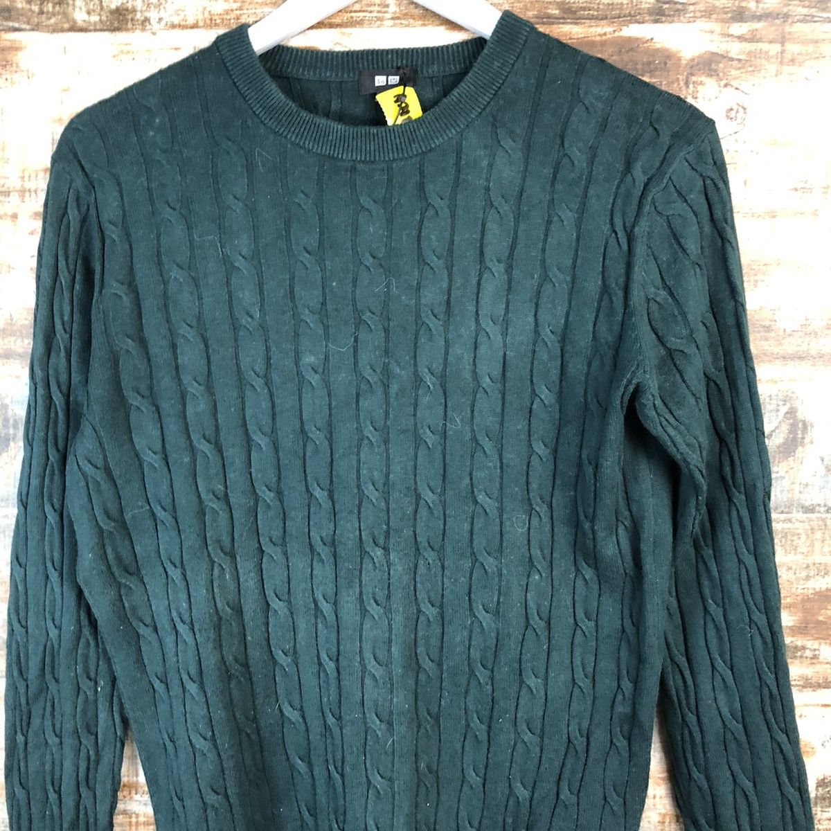 Homespun Knitwear × Japanese Brand Uniqlo japan Green cable Knitwear #A2181 Size M / US 6-8 / IT 42-44 - 5 Thumbnail