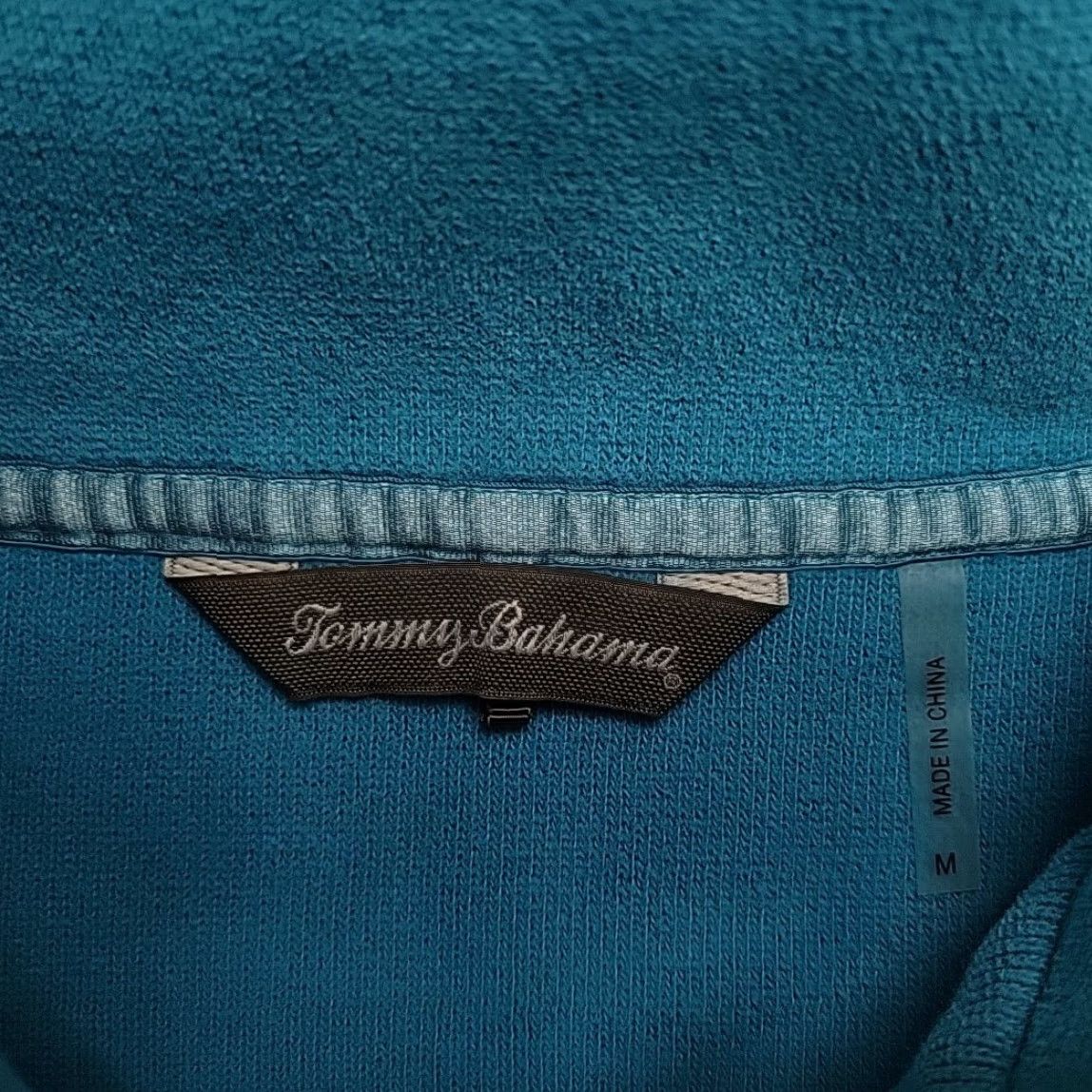 Tommy Bahama Tommy Bahama Sweater Mens M Teal Blue Cotton Stretch Blend Long Sleeve 1/4 Zip Size US M / EU 48-50 / 2 - 5 Thumbnail