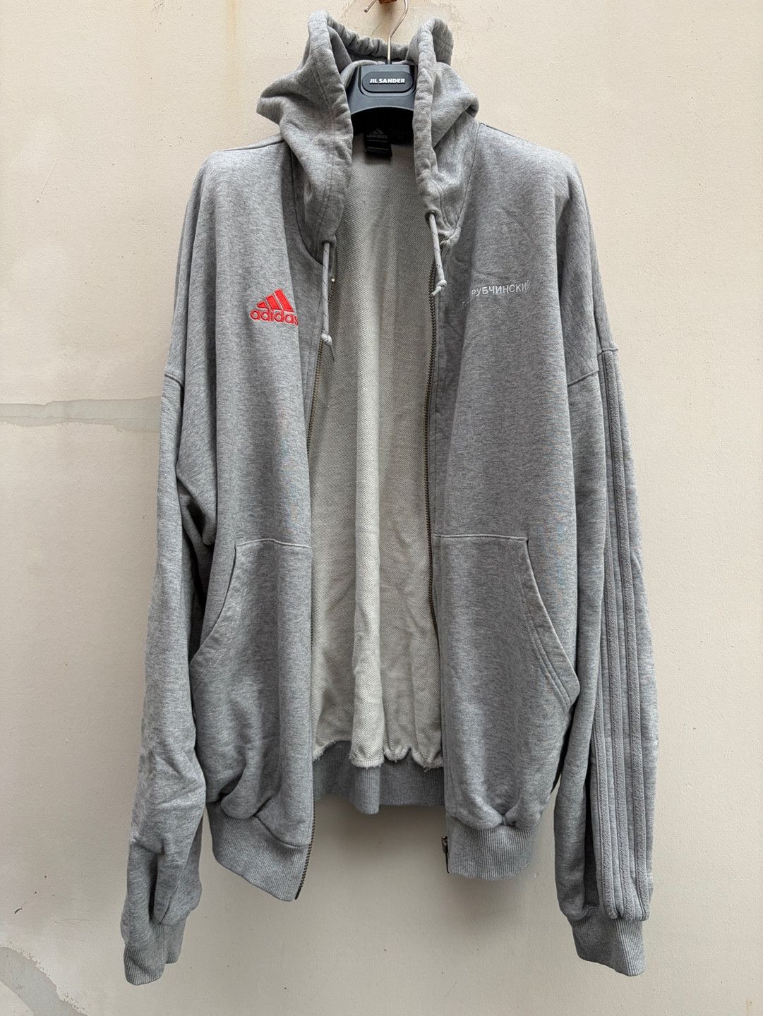 Adidas × Gosha Rubchinskiy Gosha Rubchinskiy x Adidas Oversized Zip Up Hoodie Size US S / EU 44-46 / 1 - 3 Thumbnail