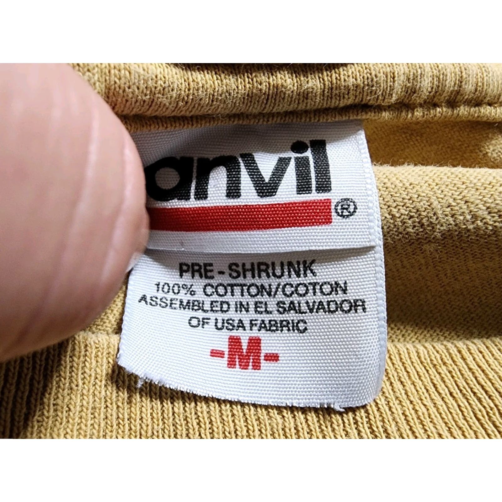 Anvil VINTAGE Mens M Lake Tahoe Travel Souvenir T Shirt Distressed Mens T-Shirt 90s Beige Cotton Anvil Short Sleeve Crew Neck 1990s Size US M / EU 48-50 / 2 - 5 Thumbnail