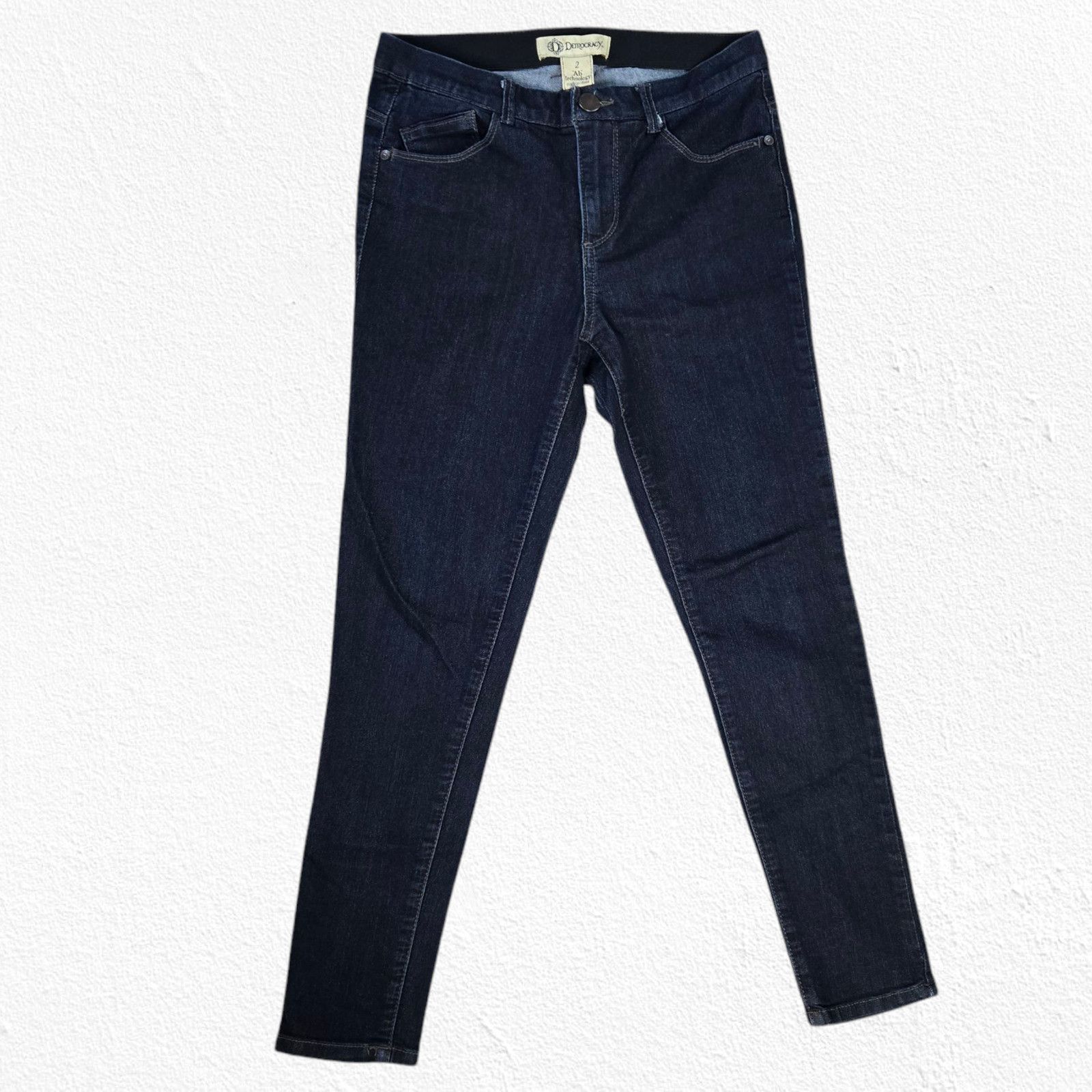 Other Dark Wash Mid Rise Slimming Skinny Jeans Size 2 Size 26" / US 2 / IT 38 - 2 Thumbnail
