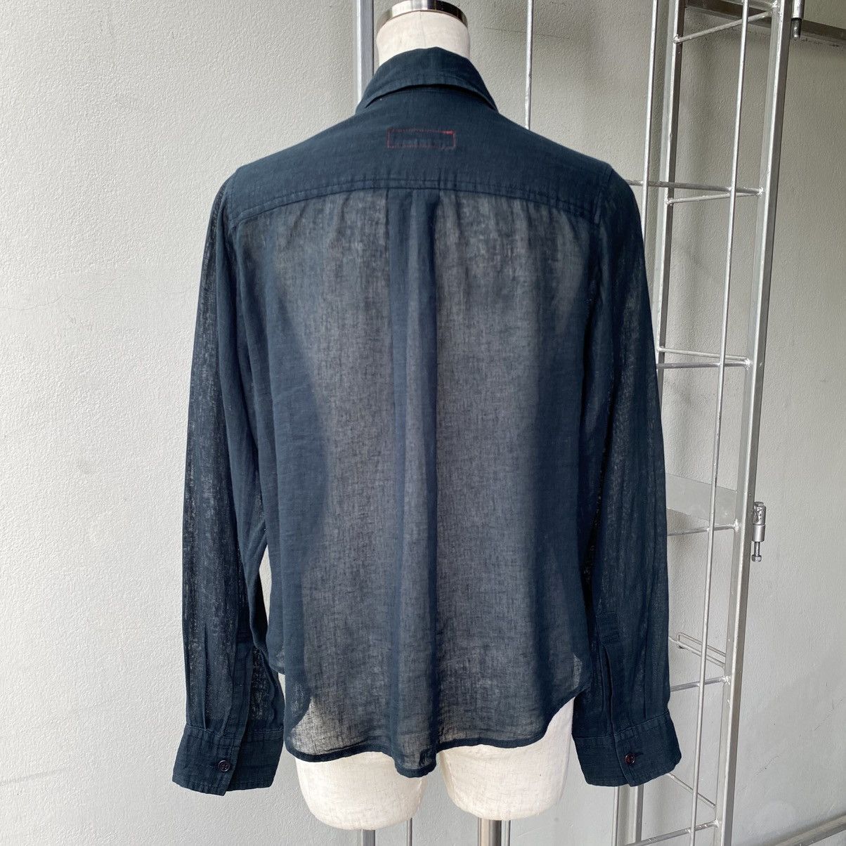 Y's Y’s Yohji Yamamoto Transparent Linen Black Shirt Size XS / US 0-2 / IT 36-38 - 2 Thumbnail