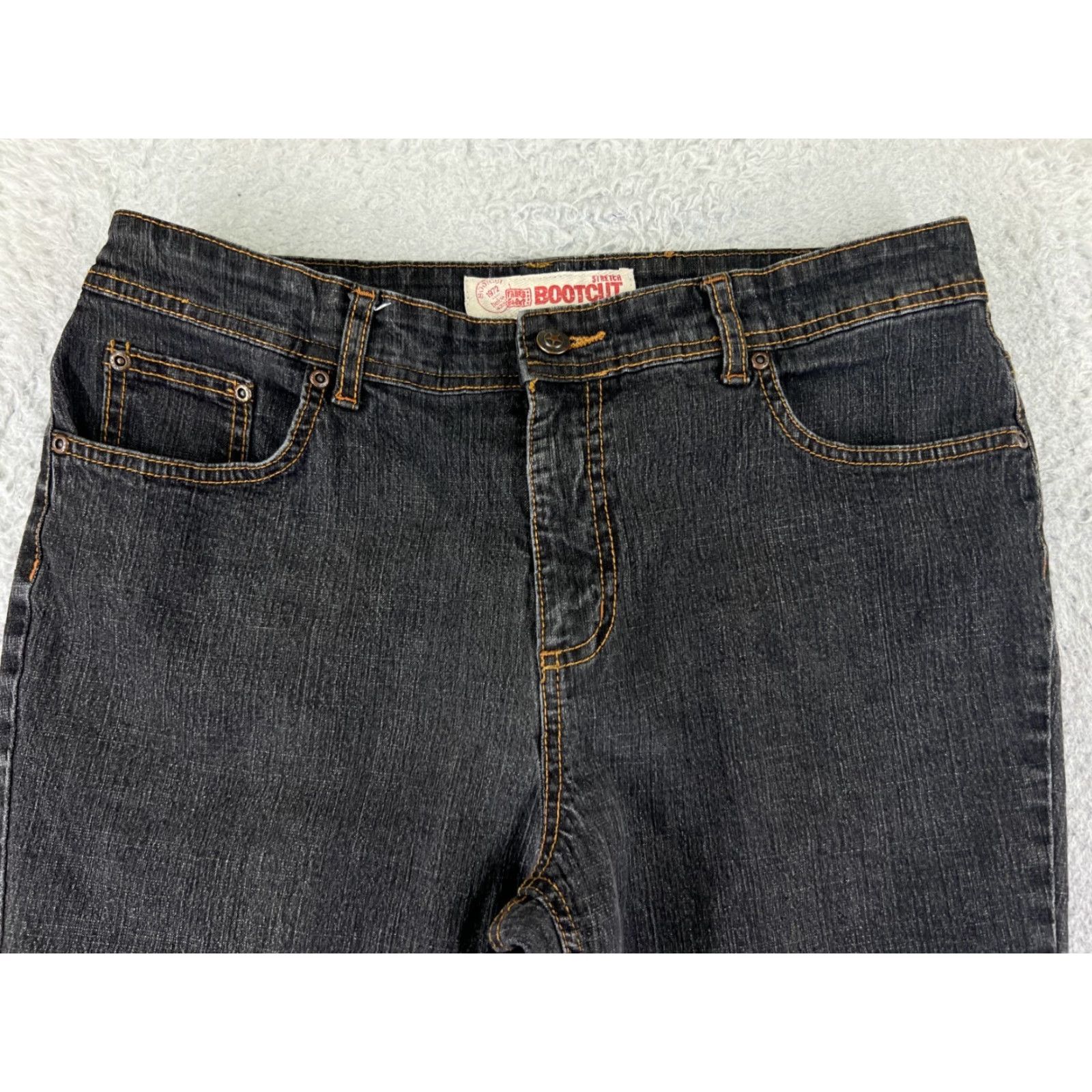 Faded Glory Faded Glory Jeans Womens Black Denim Bootcut Stretch Mid Rise 31x27 Jeans Size 24" / US 00 / IT 34 - 4 Thumbnail