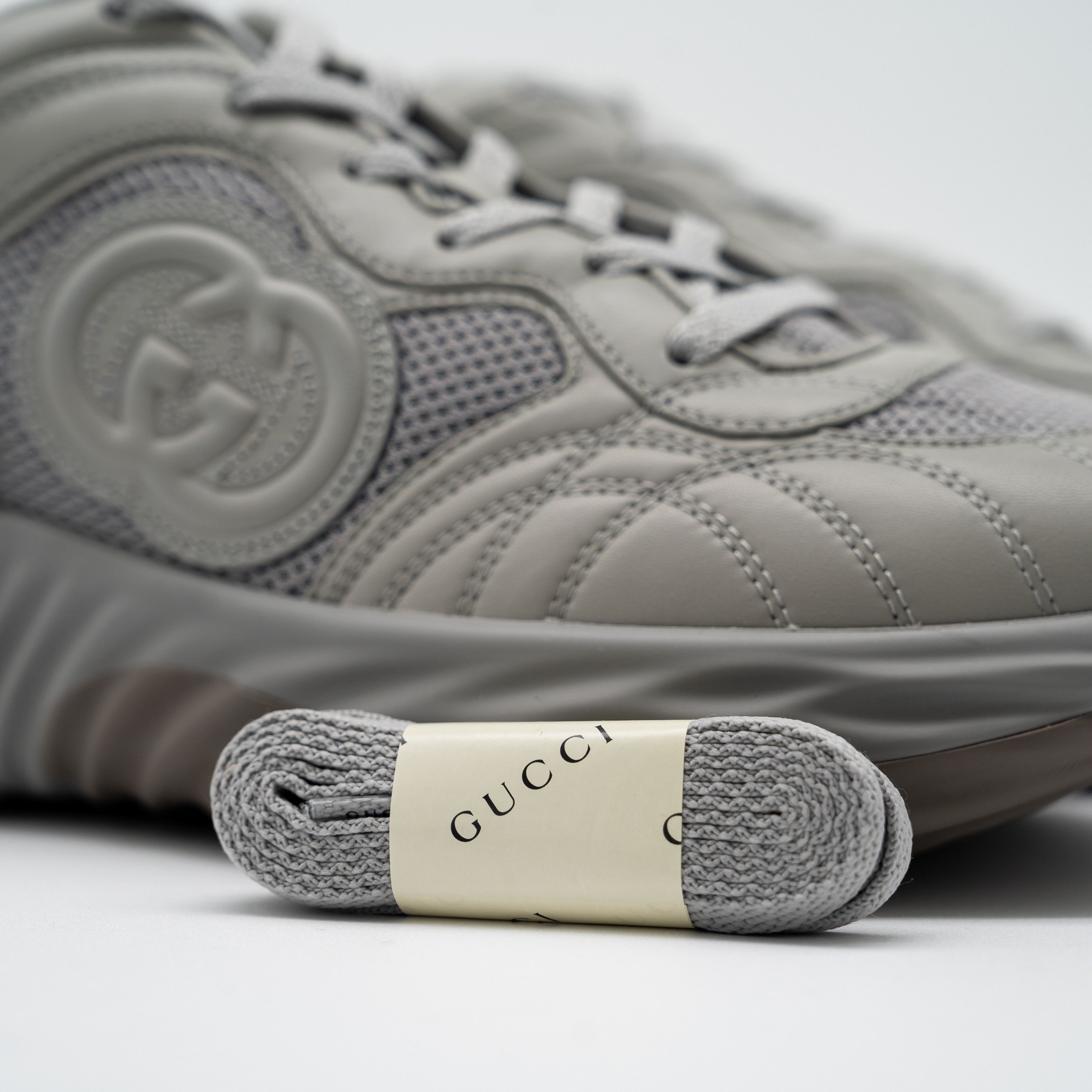 Gucci 11G 11.5 US Gucci Ripple Sneakers Grey GG Leather Size US 11.5 / EU 44-45 - 11 Thumbnail