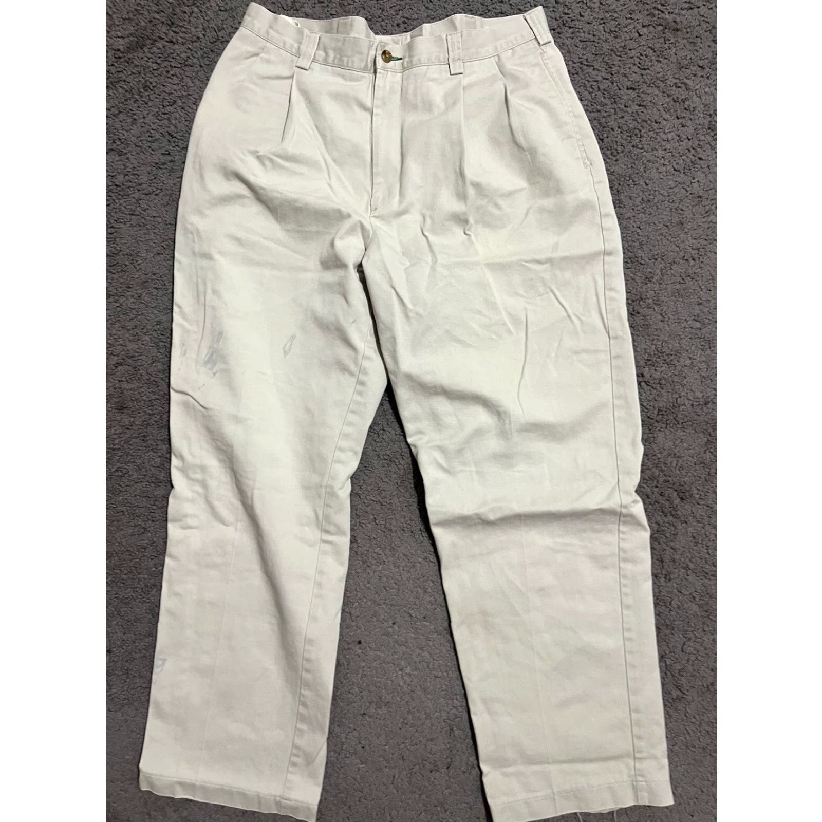 Tommy Hilfiger Tommy Hilfiger Mens Beige Pleated Straight Leg Dress Pants Size 36x30 Size US 36 / EU 52 - 4 Thumbnail