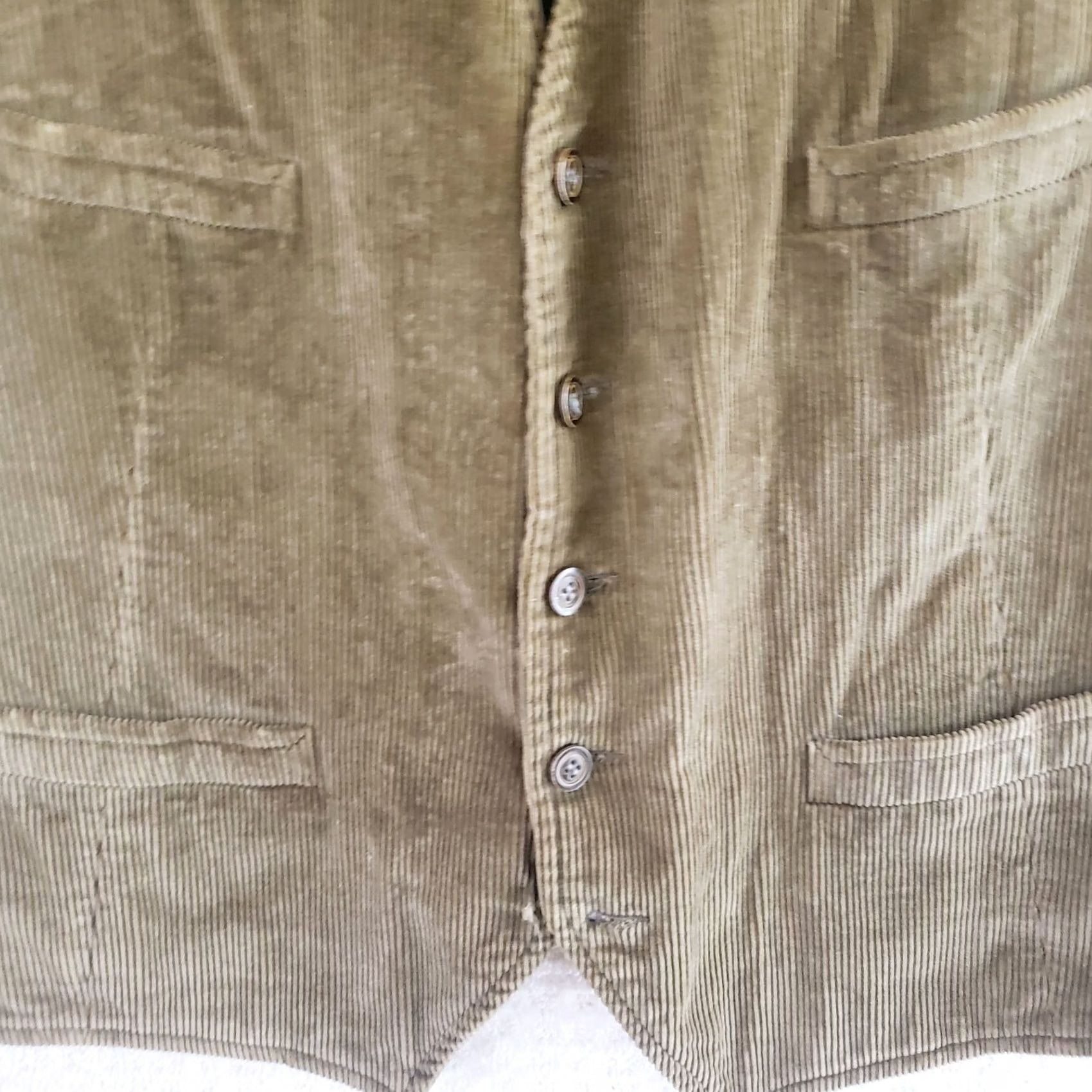 Vintage VINTAGE? Not Vintage. Mens M Vest 44 Long Brown Corduroy Western Casual Button Front Five-Button Solid Notch Regular JACKET Coat? Size US S / EU 44-46 / 1 - 4 Thumbnail