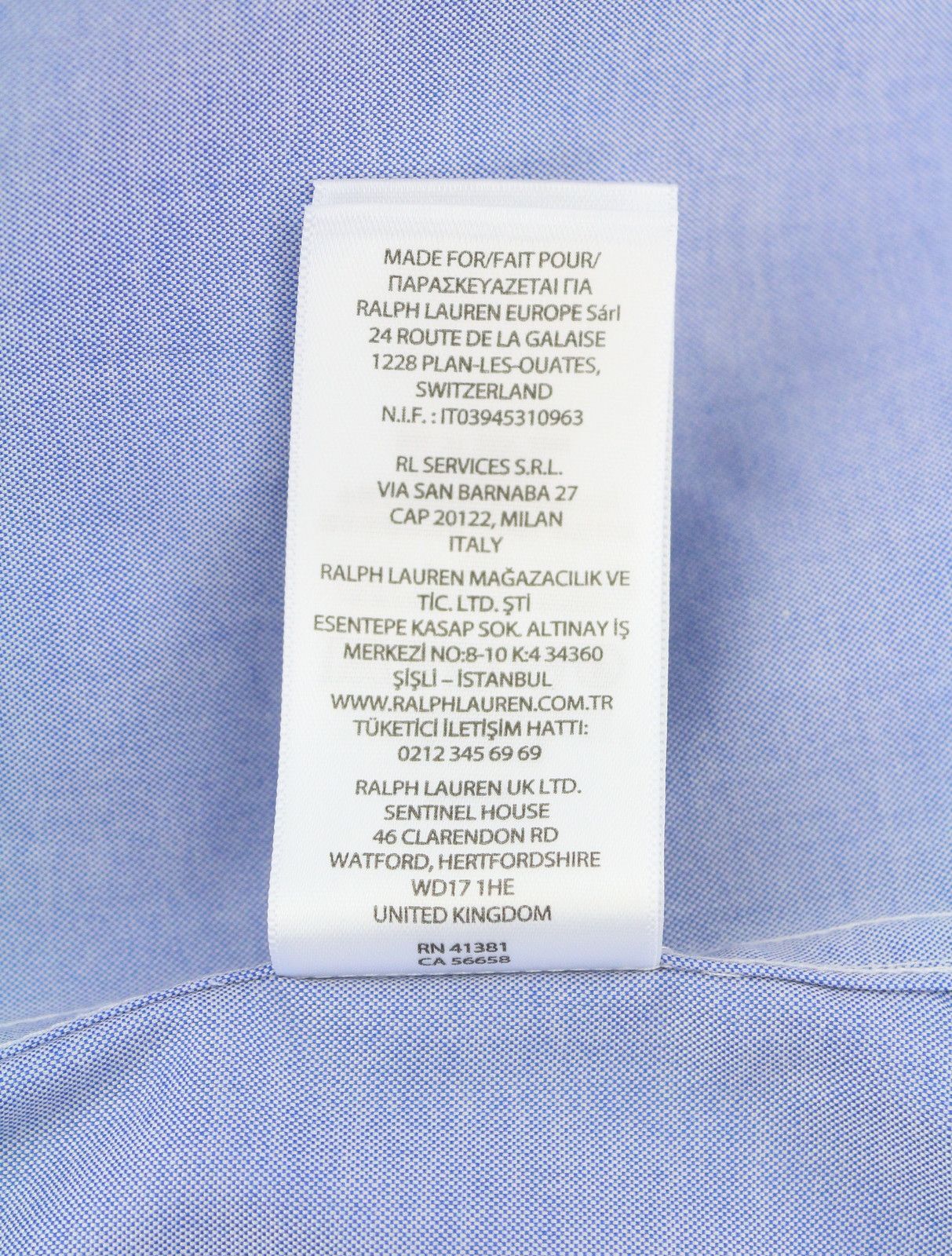 Ralph Lauren CORE REPLEN M Blue Button Down Neck Custom Shirt 87000 Size US M / EU 48-50 / 2 - 12 Thumbnail