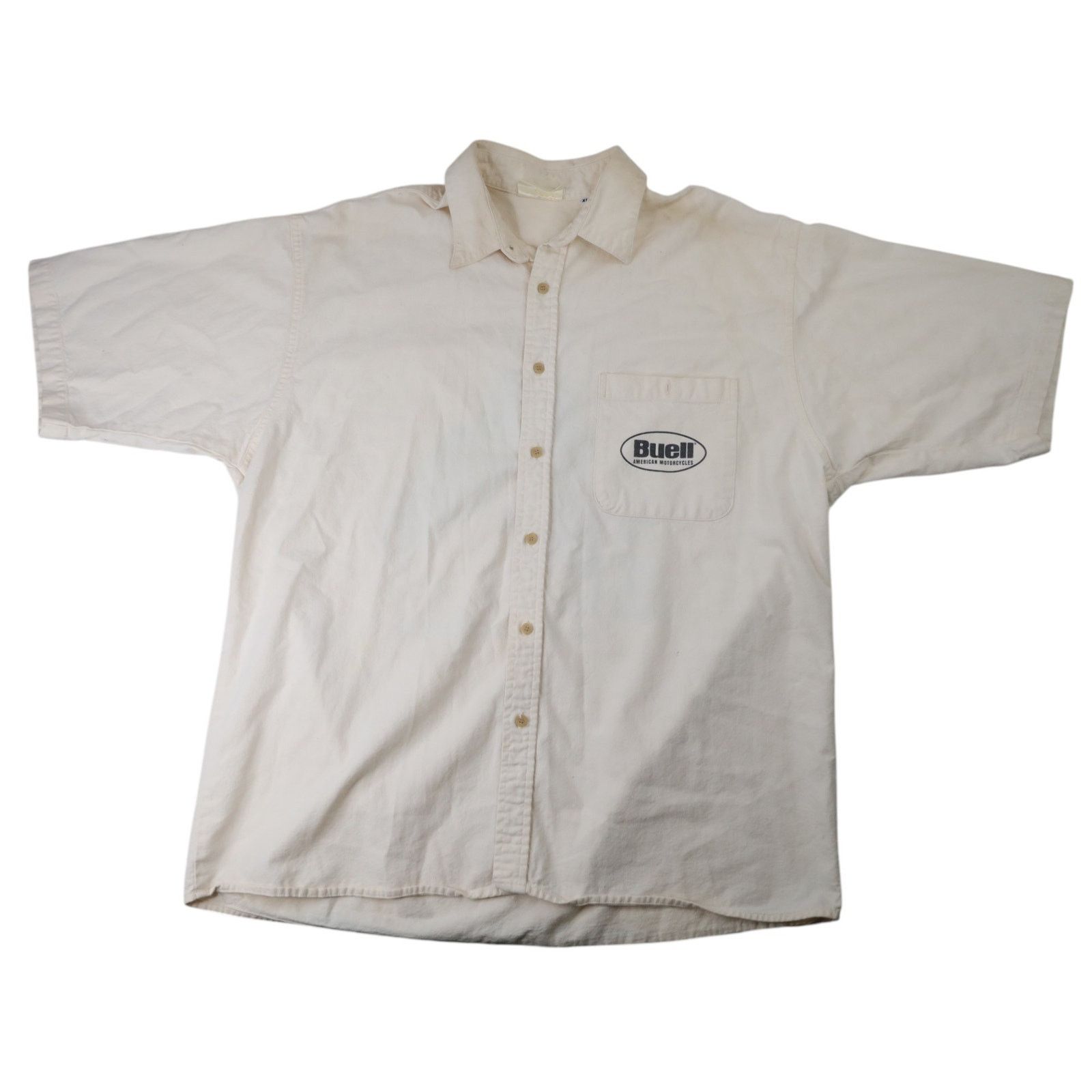 Harley Davidson × Vintage VTG 1996 Harley Davidson Buell Graphic Button Up Work Shirt Size US XL / EU 56 / 4 - 2 Thumbnail