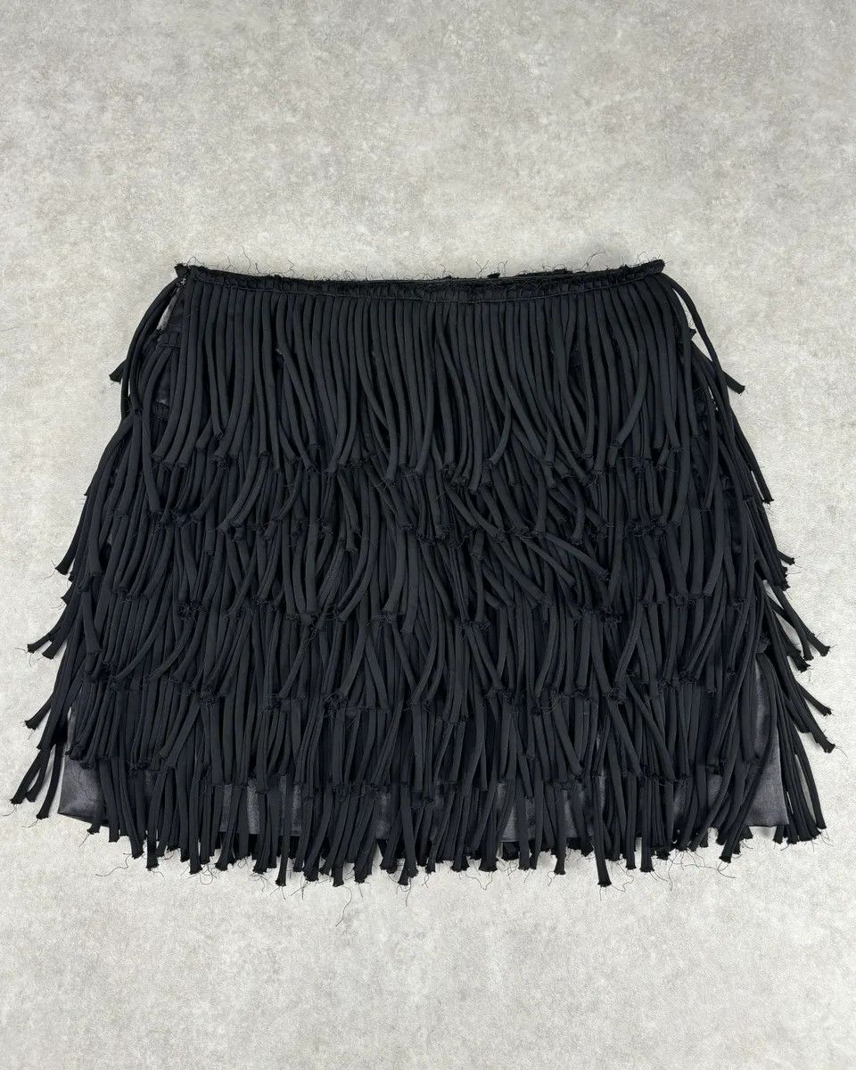 Balmain AW2012 Pierre Balmain Black Fringe Skirt Size 26" / US 2 / IT 38 - 5 Thumbnail