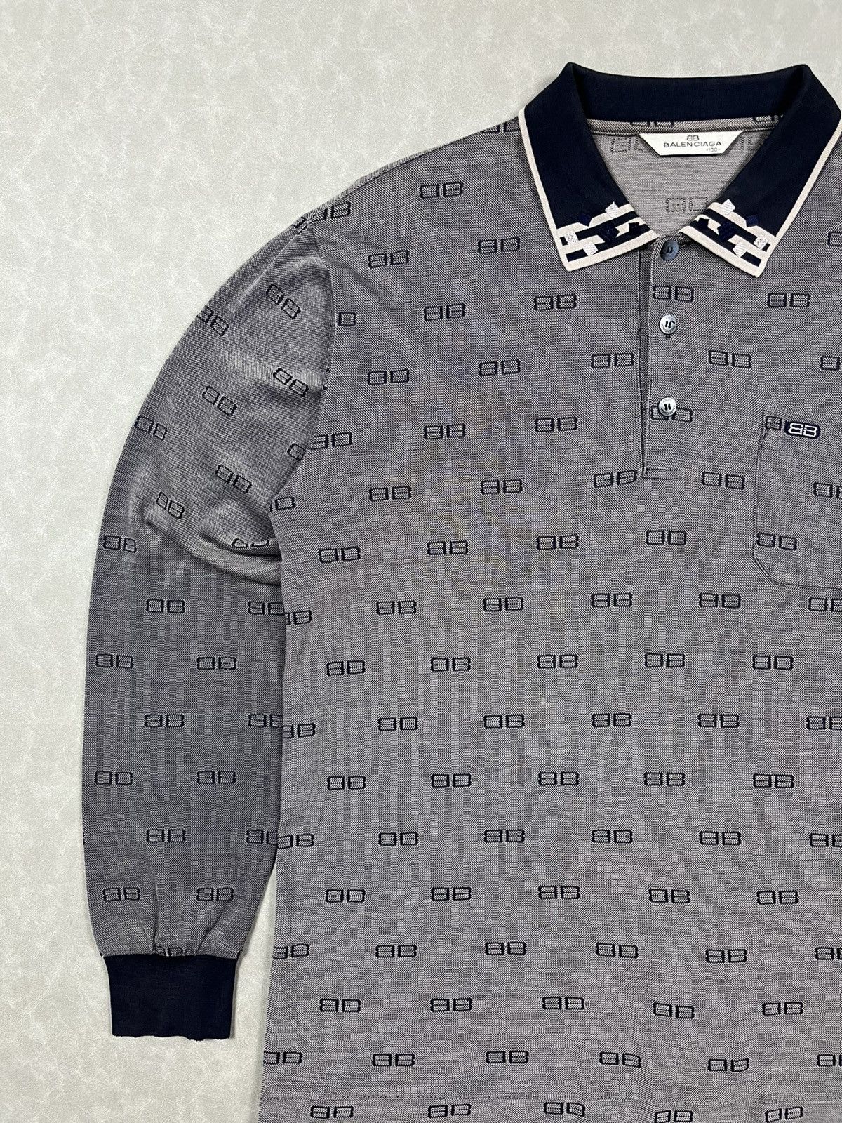 Balenciaga 90s Balenciaga monogram polos Size US M / EU 48-50 / 2 - 4 Thumbnail