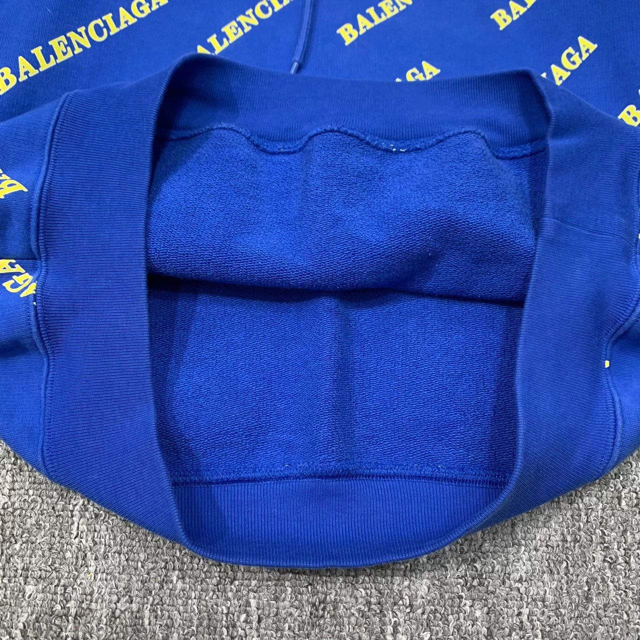 Balenciaga Balenciaga Blue Allover Print Hoodie L 95 New Size L / US 10 / IT 46 - 7 Thumbnail