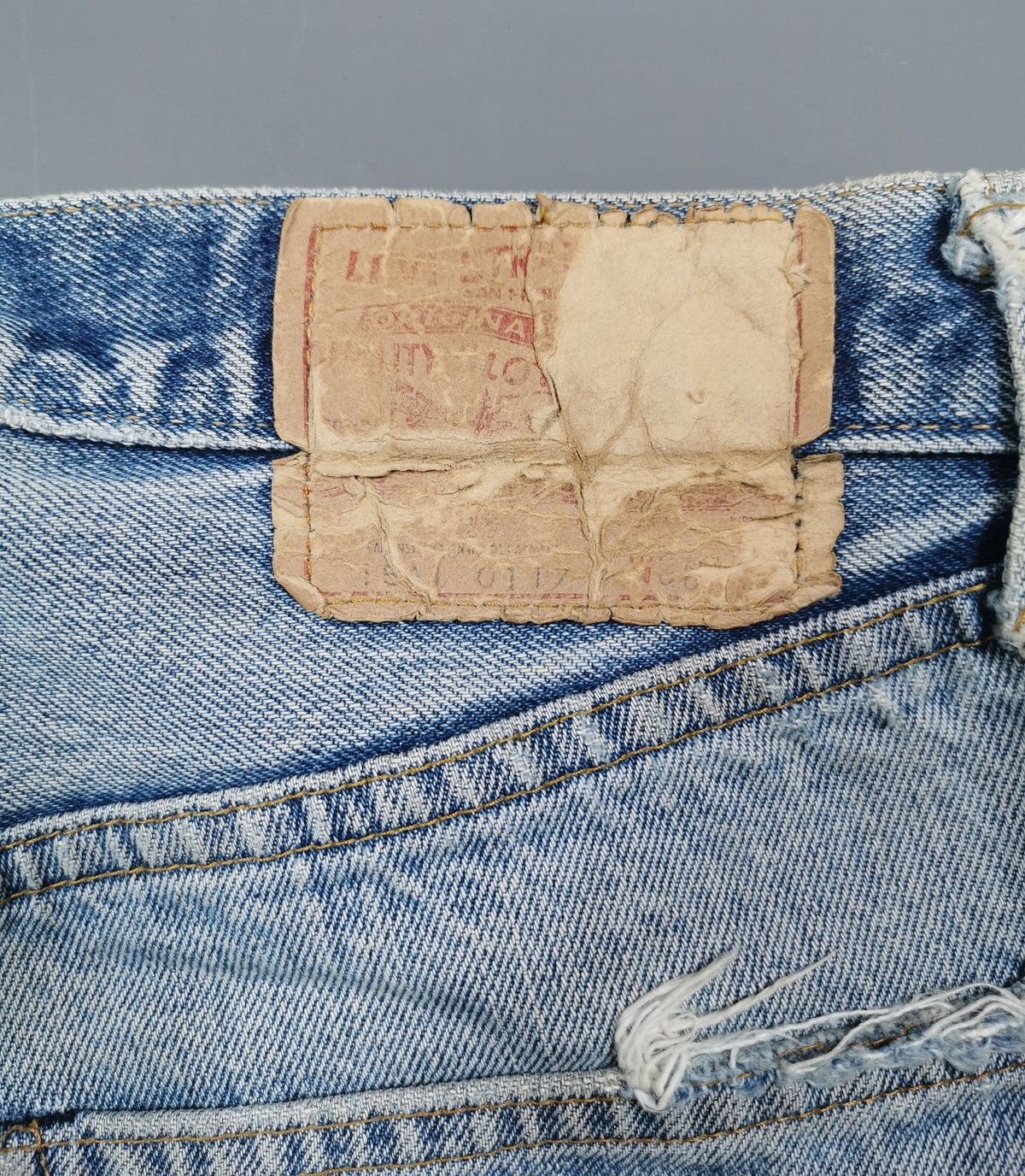 Levi's Thrashed Vintage 70s 80s Levis Custom Skirt Selvedge Size 31" - 8 Thumbnail