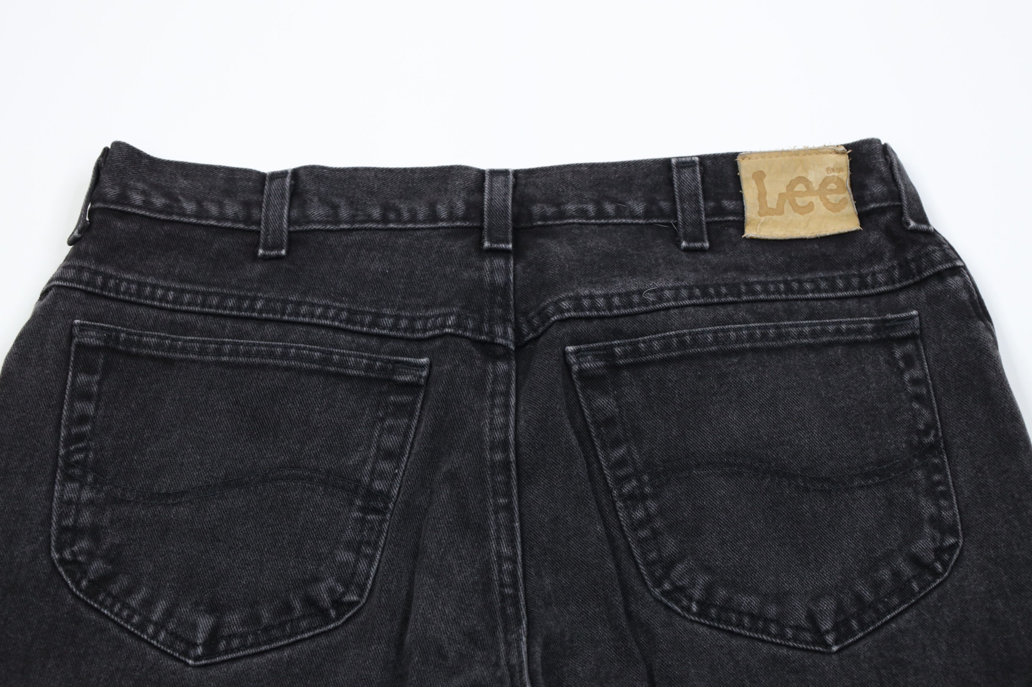Lee Vintage 90s Lee Faded Straight Leg Denim Jeans Black Cotton Size US 34 / EU 50 - 11 Thumbnail