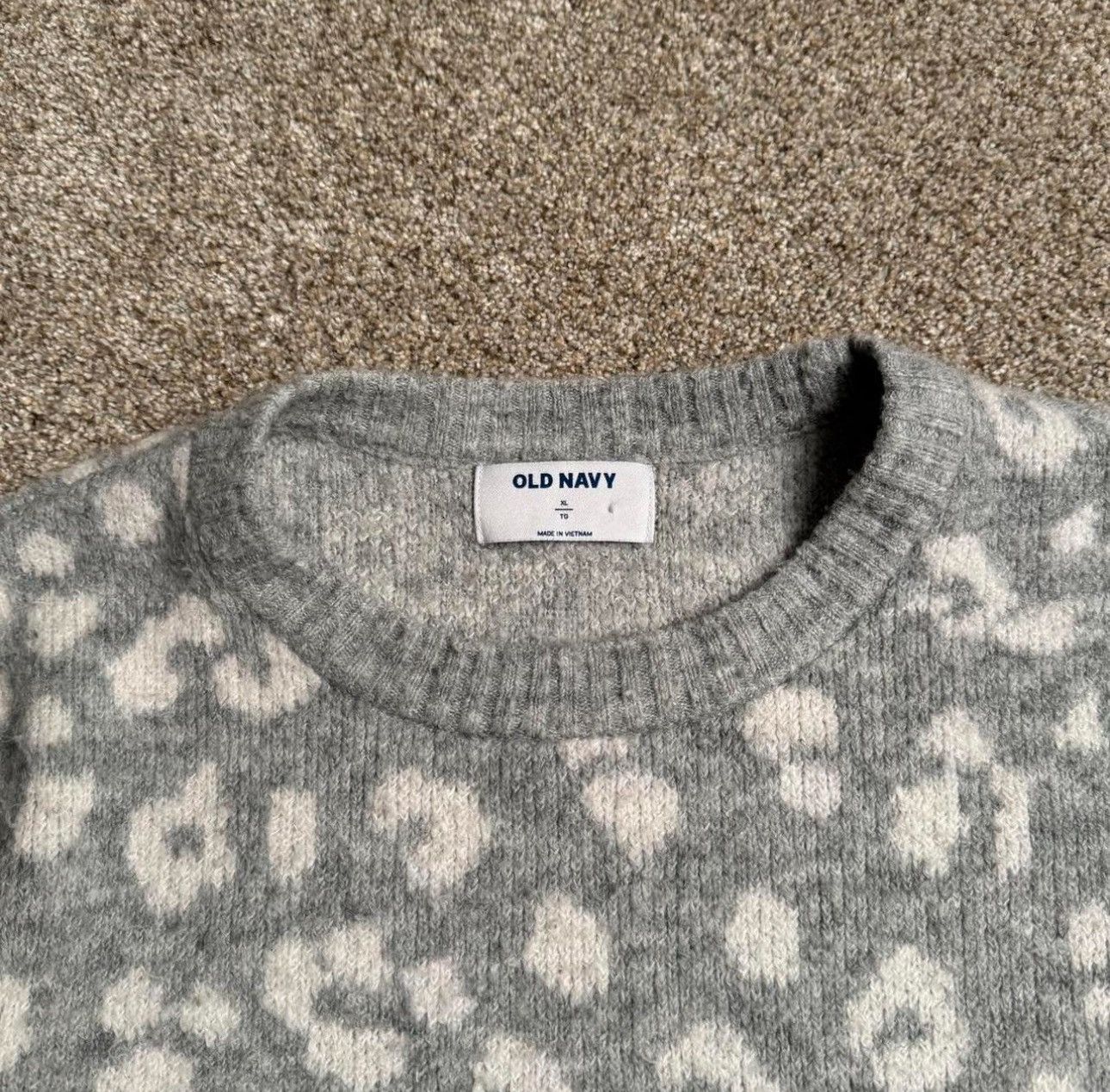 Old Navy 00s OLD NAVY “SPOTTED” KNIT SWEATER Size XL / US 12-14 / IT 48-50 - 2 Thumbnail