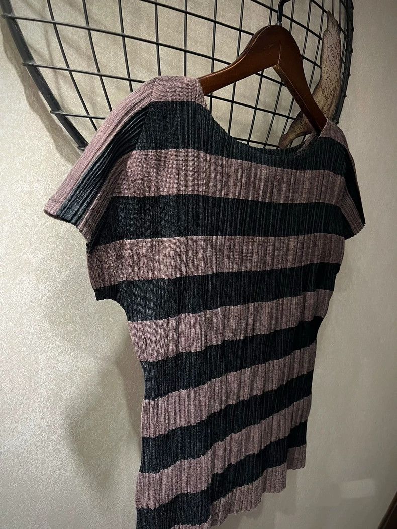 Issey Miyake issey miyake size:3 Black and purple pleated top Size XXS / US 00 / IT 34 - 1 Thumbnail