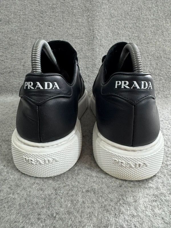 Prada Prada Black Leather Low Top Platform Sneakers Size 39 Size US 9 / IT 39 - 8 Thumbnail