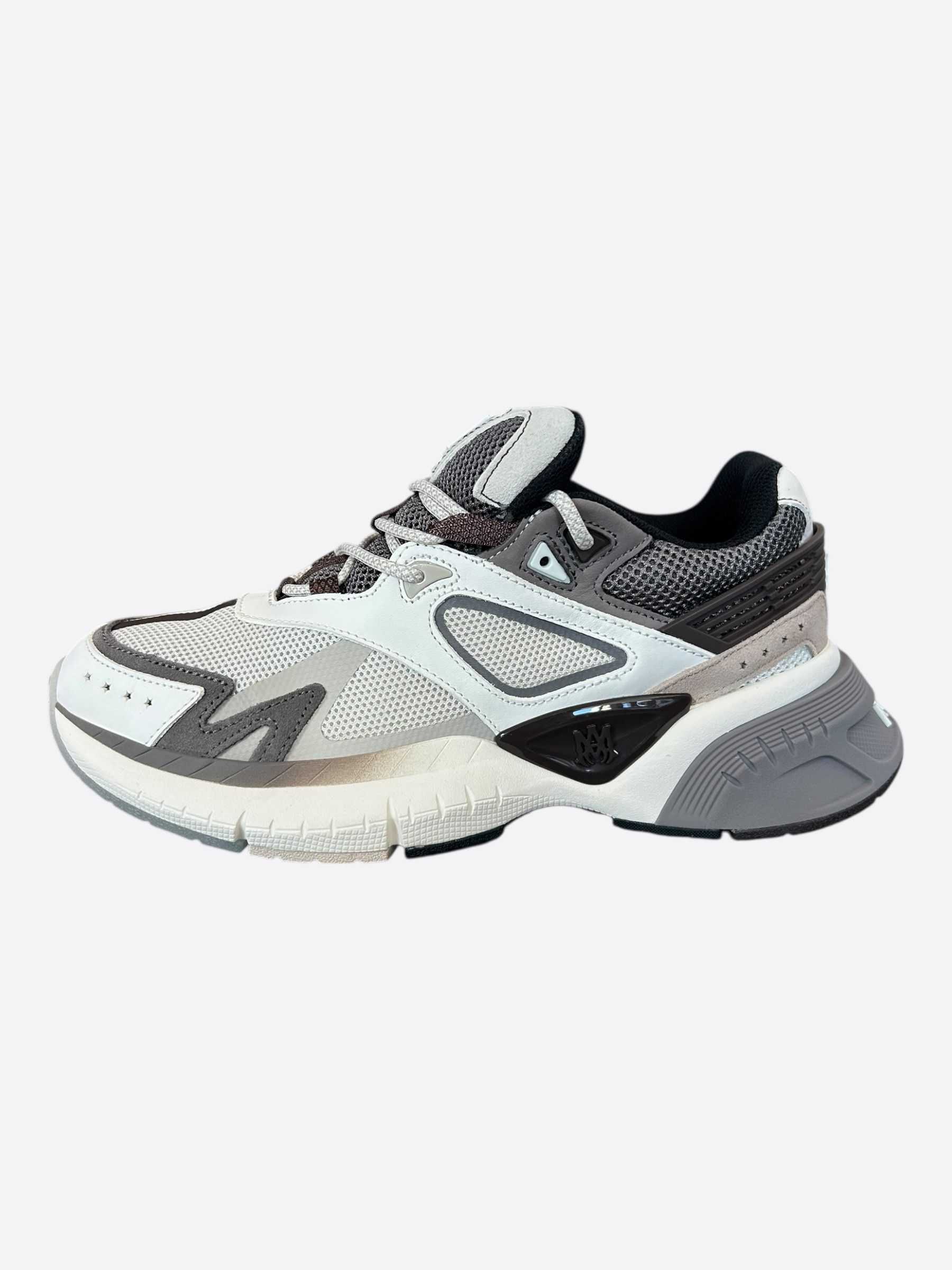 Amiri Amiri White & Brown MA Logo Runners Size US 12 / EU 45 - 3 Thumbnail