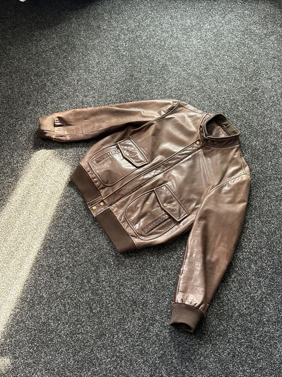 If Six Was Nine × Leather 🚨Vintage 90s Leather Biker Jacket-West Style Maison Margiela Size US M / EU 48-50 / 2 - 2 Thumbnail