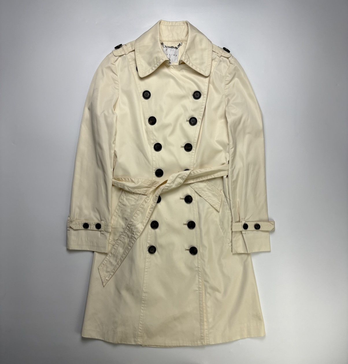 Celine Double Breasted Trench Coat Size XS / US 0-2 / IT 36-38 - 1 Thumbnail