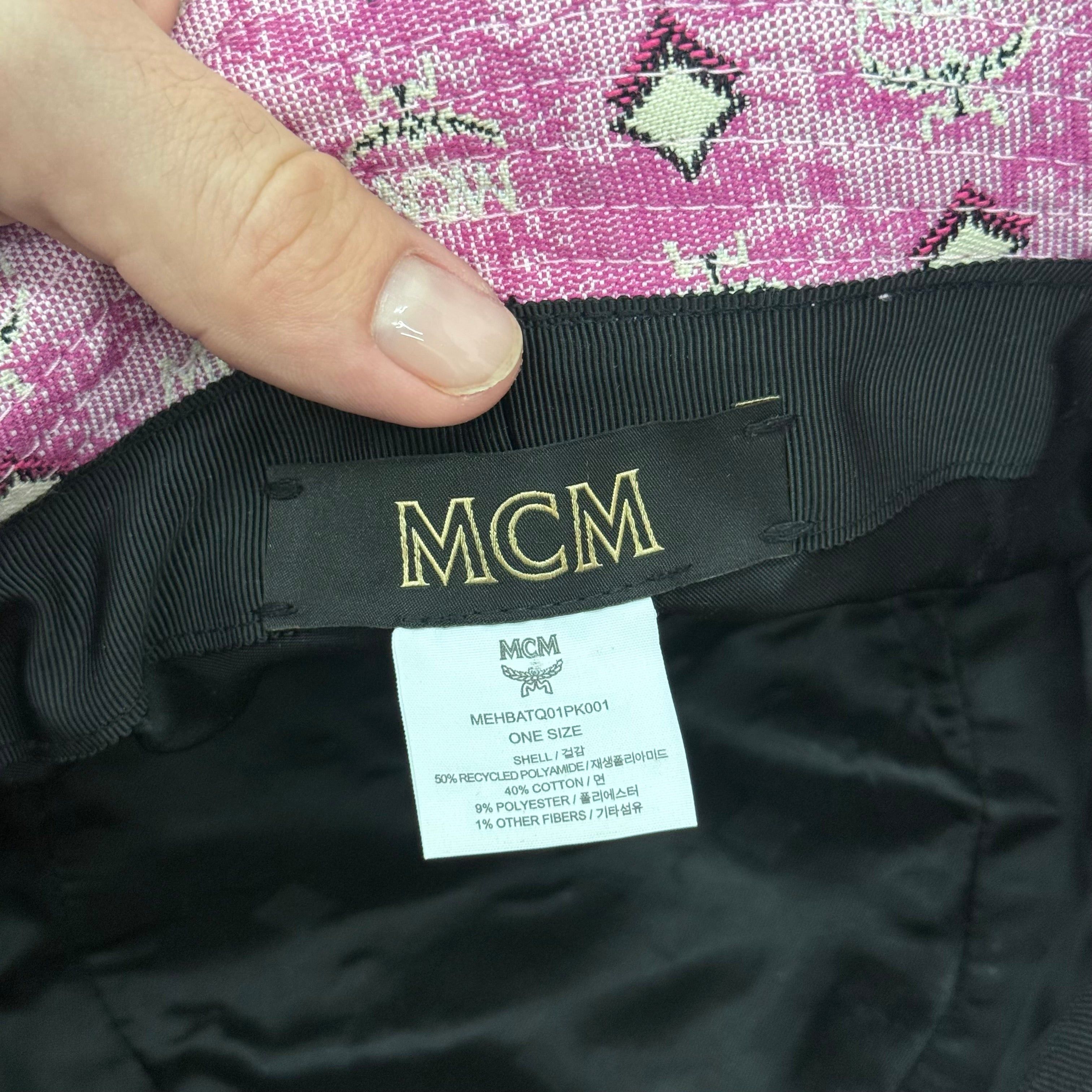MCM MCM Monogram Pink Bucket Hat Size ONE SIZE - 5 Thumbnail