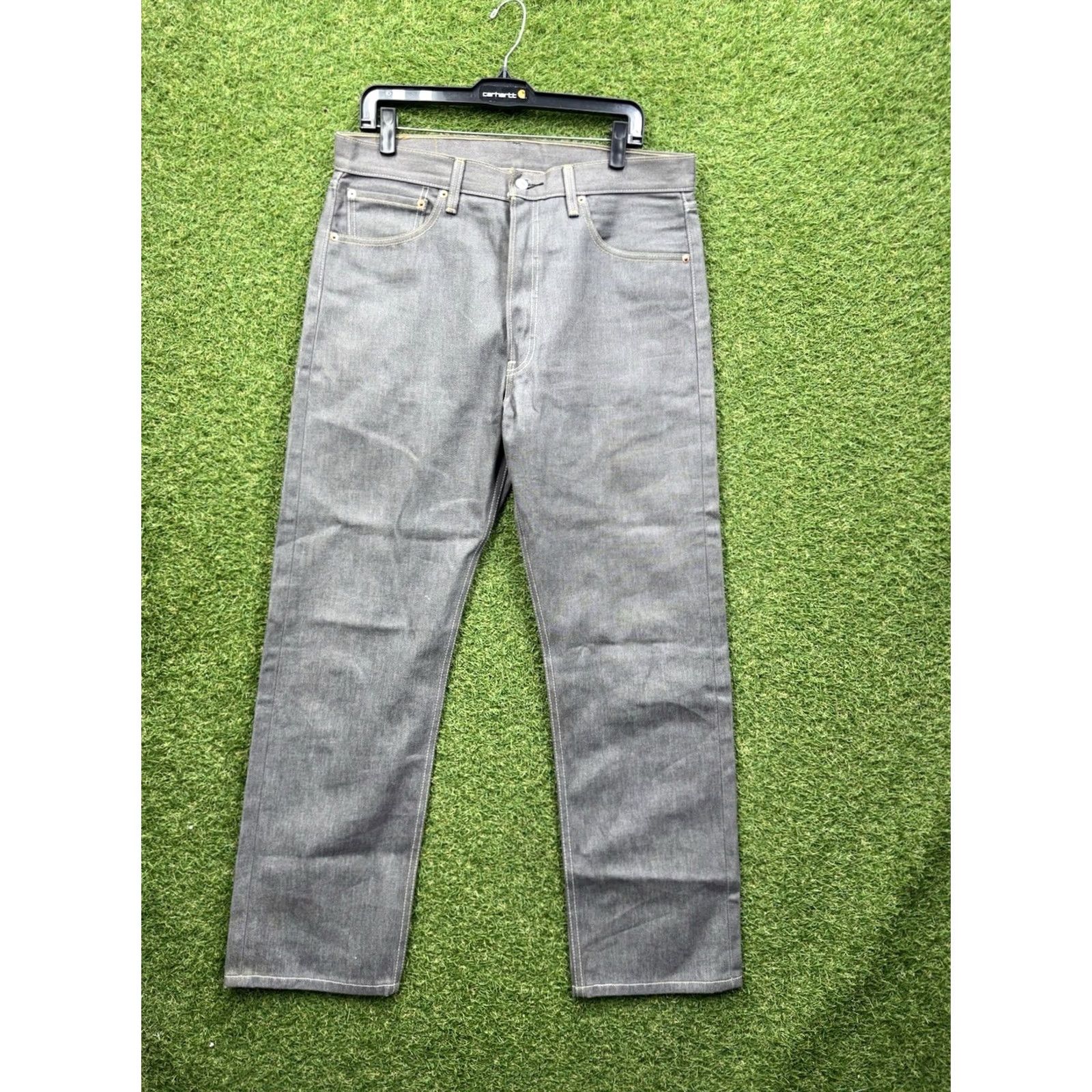 Levi's VINTAGE Levi's 501 Jeans Mens 34x30 Gray Button Fly Straight Denim 90s Baggy Casual Mens Size US 34 / EU 50 - 2 Thumbnail