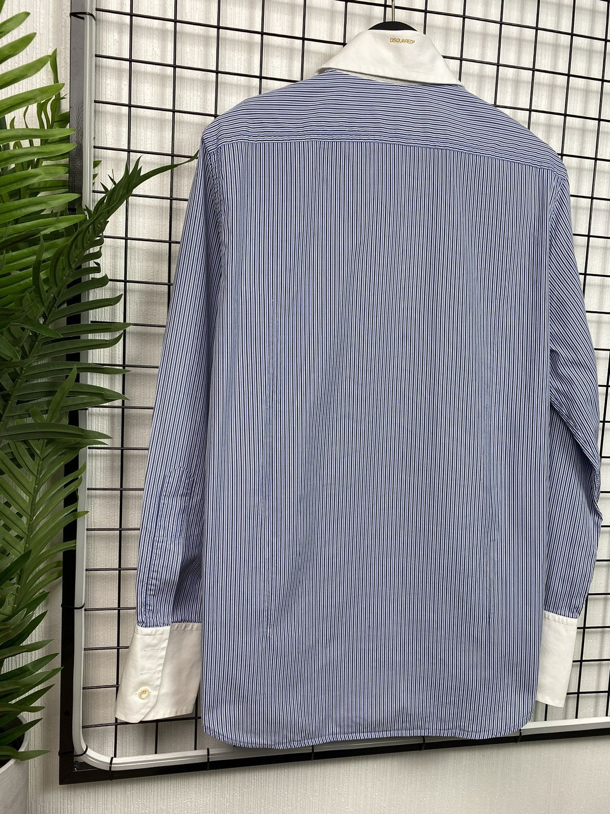 Dsquared2 Dsquared2 men striped shirt logo 50 size Blue white Size US M / EU 48-50 / 2 - 22 Thumbnail